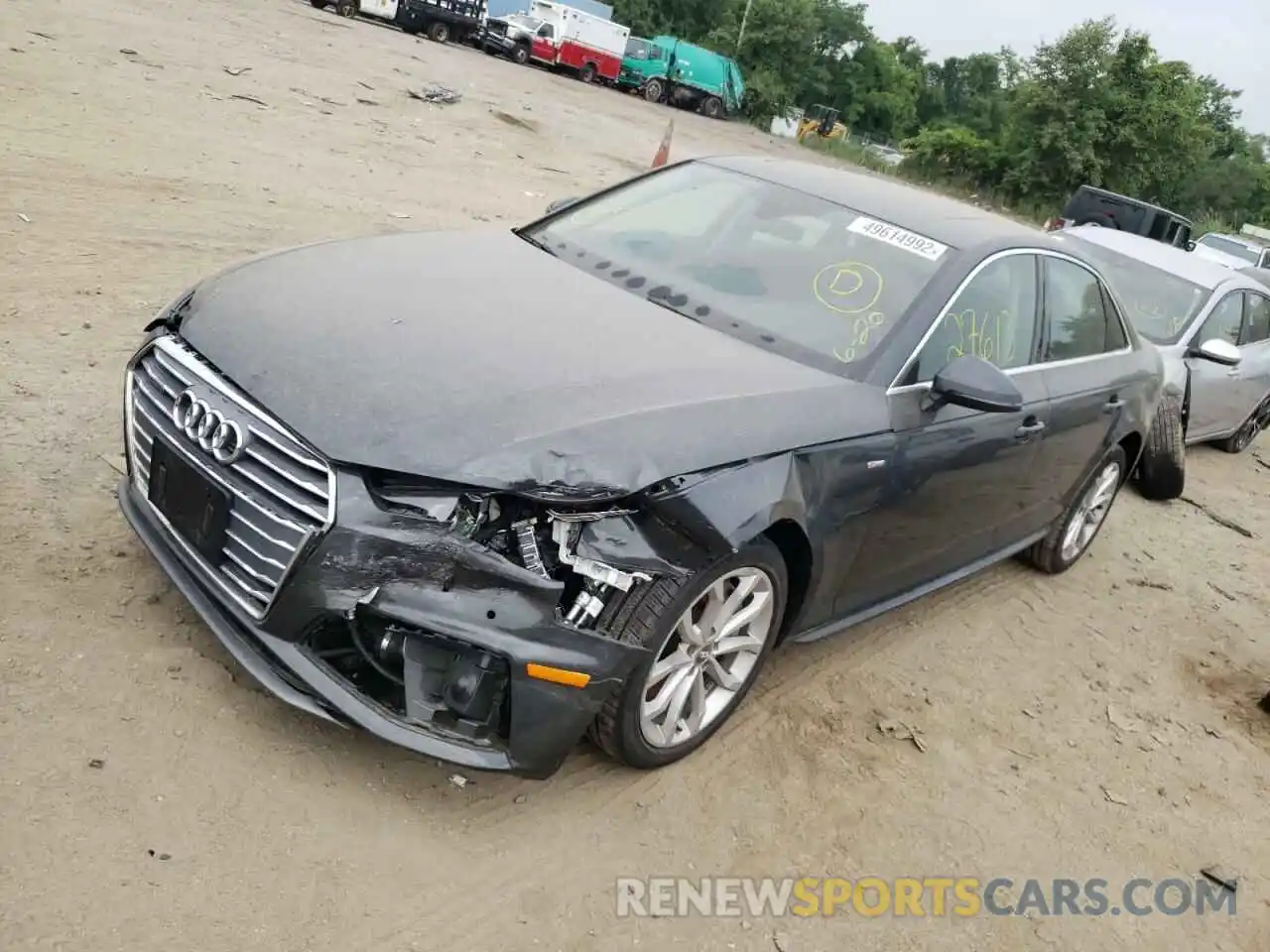 2 Photograph of a damaged car WAUENAF48KN002220 AUDI A4 2019