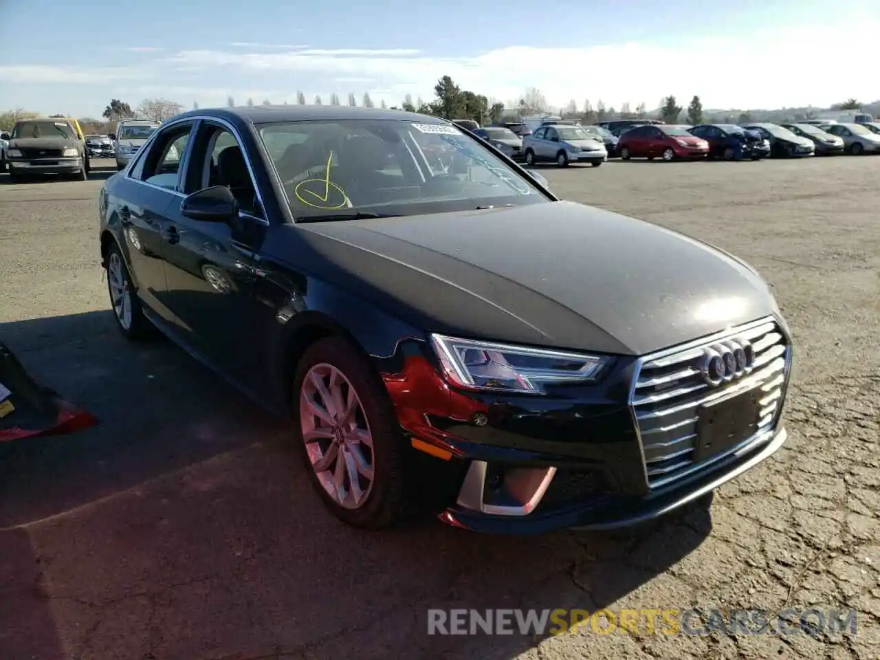 1 Photograph of a damaged car WAUENAF48KN011550 AUDI A4 2019