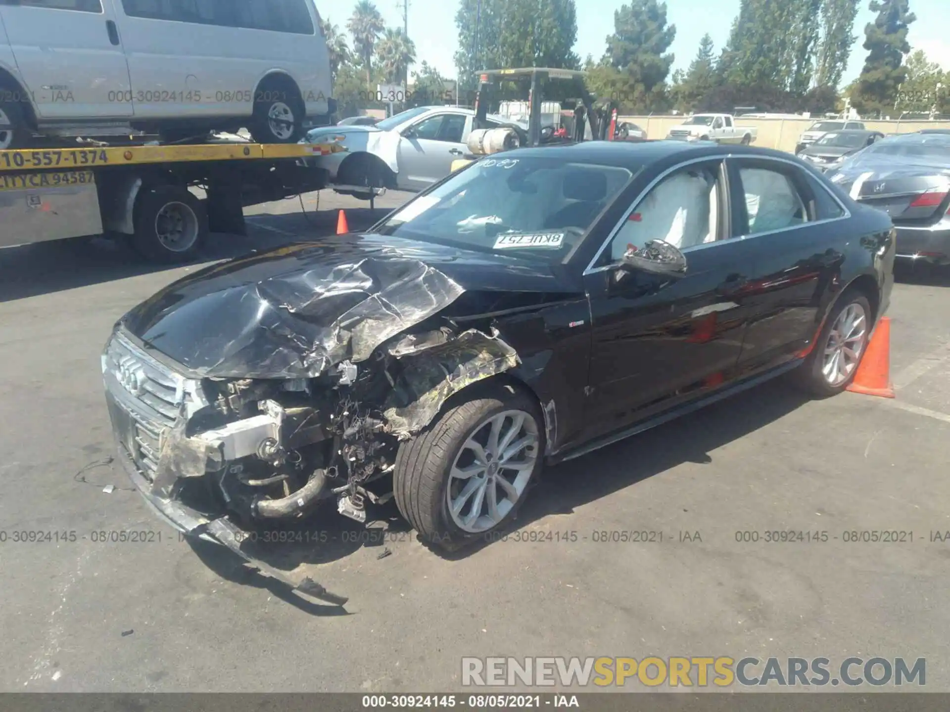 2 Photograph of a damaged car WAUENAF48KN014822 AUDI A4 2019