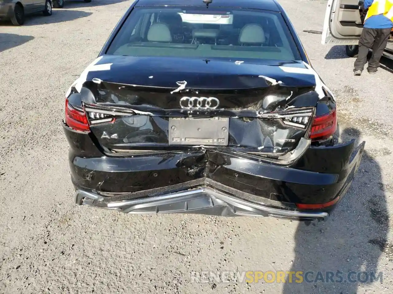 9 Photograph of a damaged car WAUENAF48KN017235 AUDI A4 2019