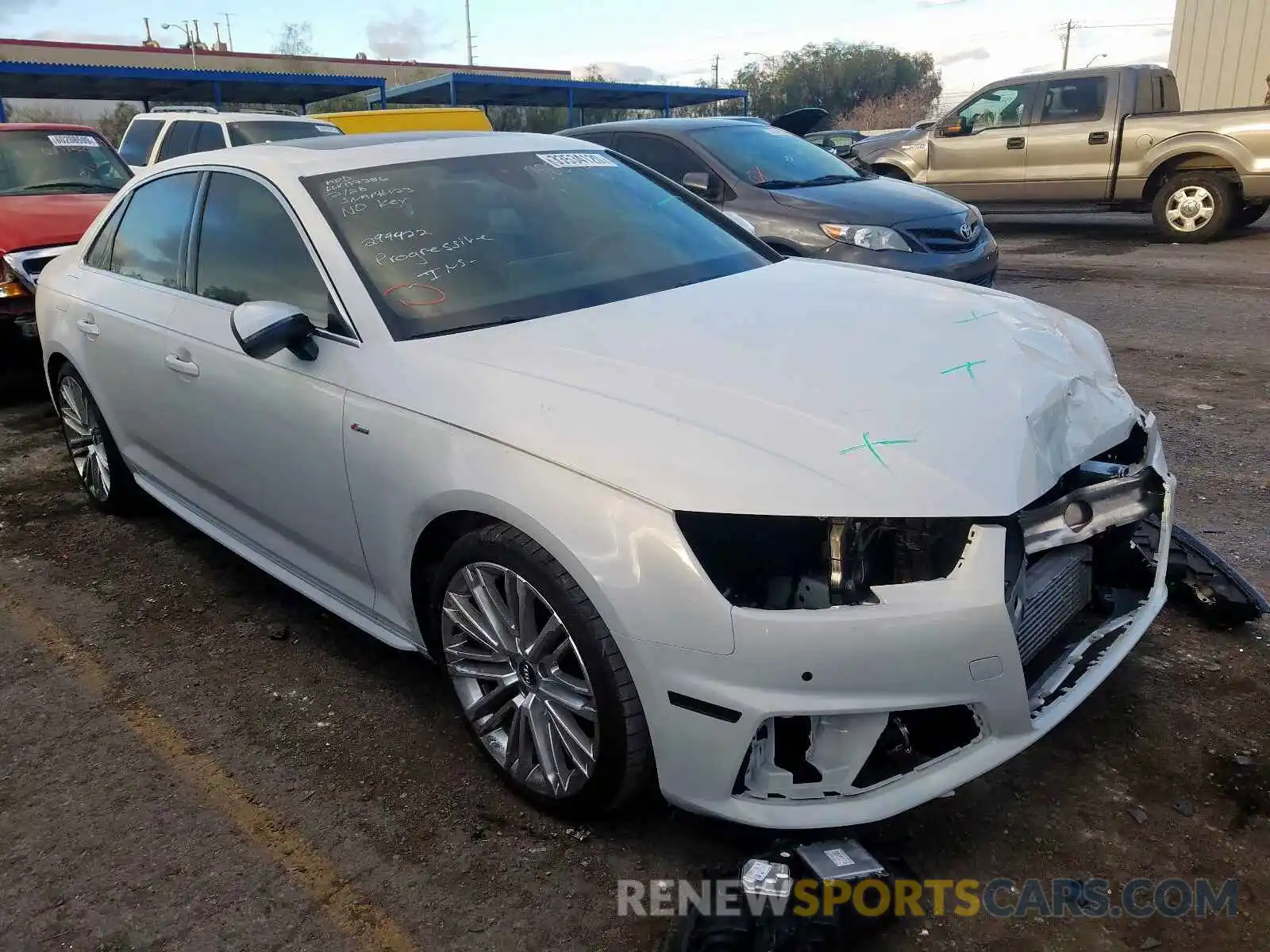 1 Photograph of a damaged car WAUENAF49KA007109 AUDI A4 2019