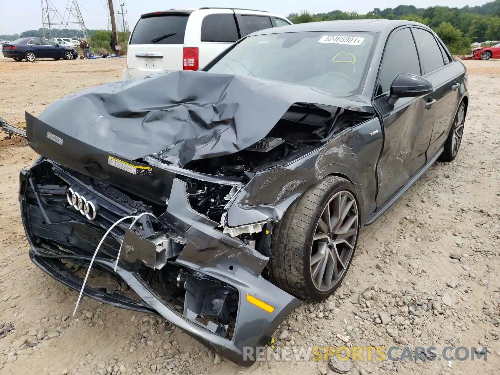 2 Photograph of a damaged car WAUENAF49KA038053 AUDI A4 2019