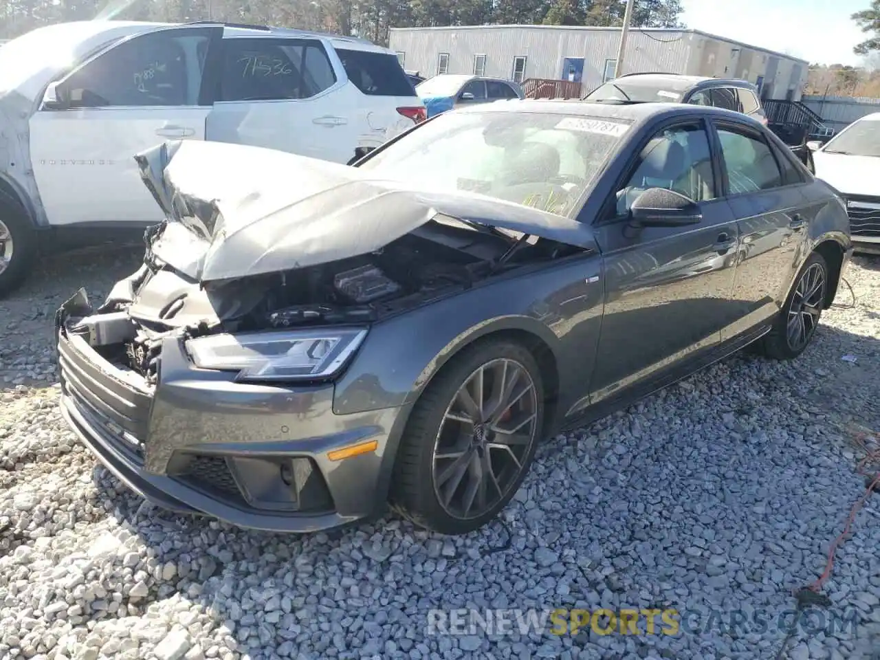 2 Photograph of a damaged car WAUENAF49KA042524 AUDI A4 2019