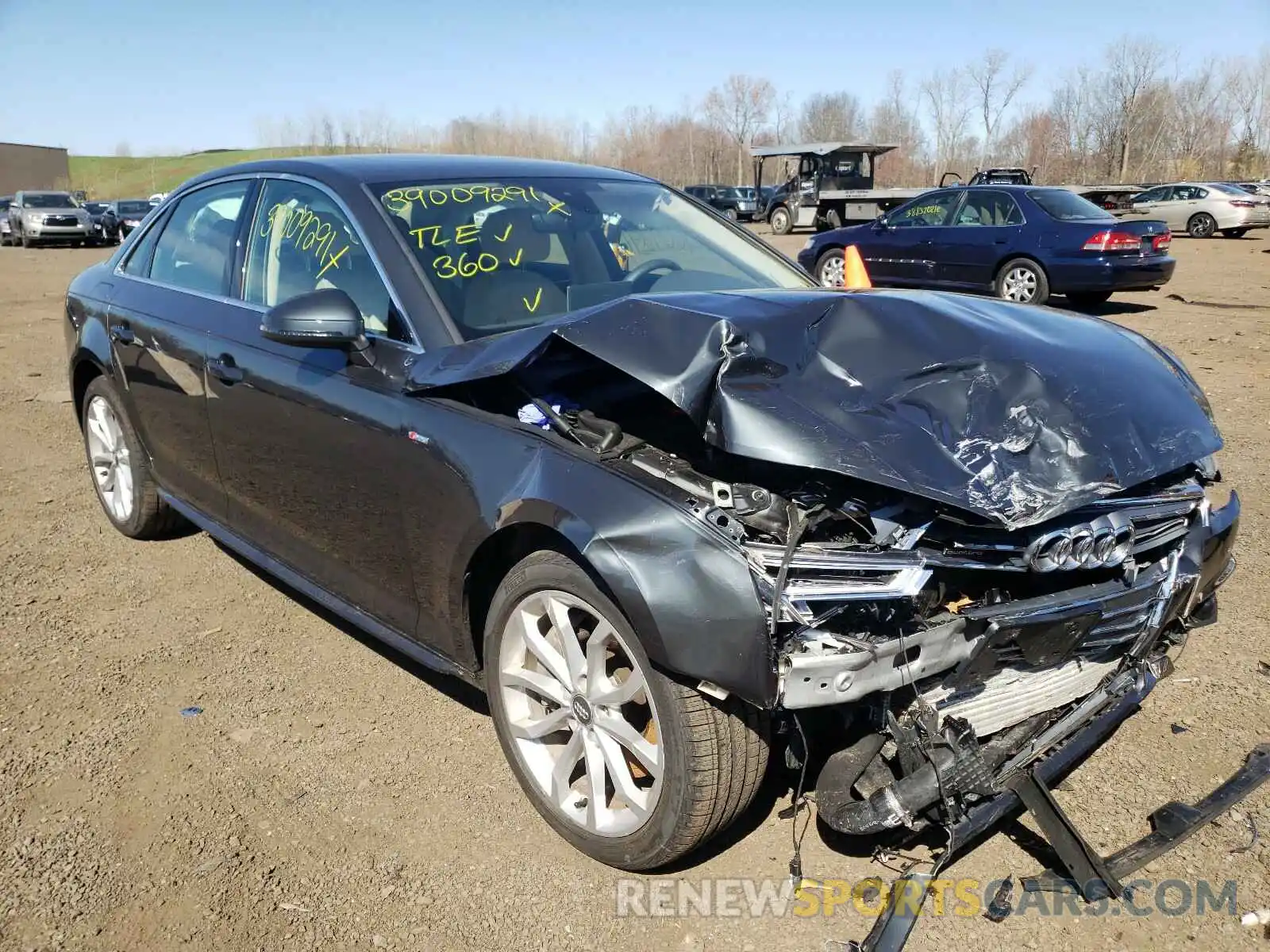 1 Photograph of a damaged car WAUENAF49KA110997 AUDI A4 2019