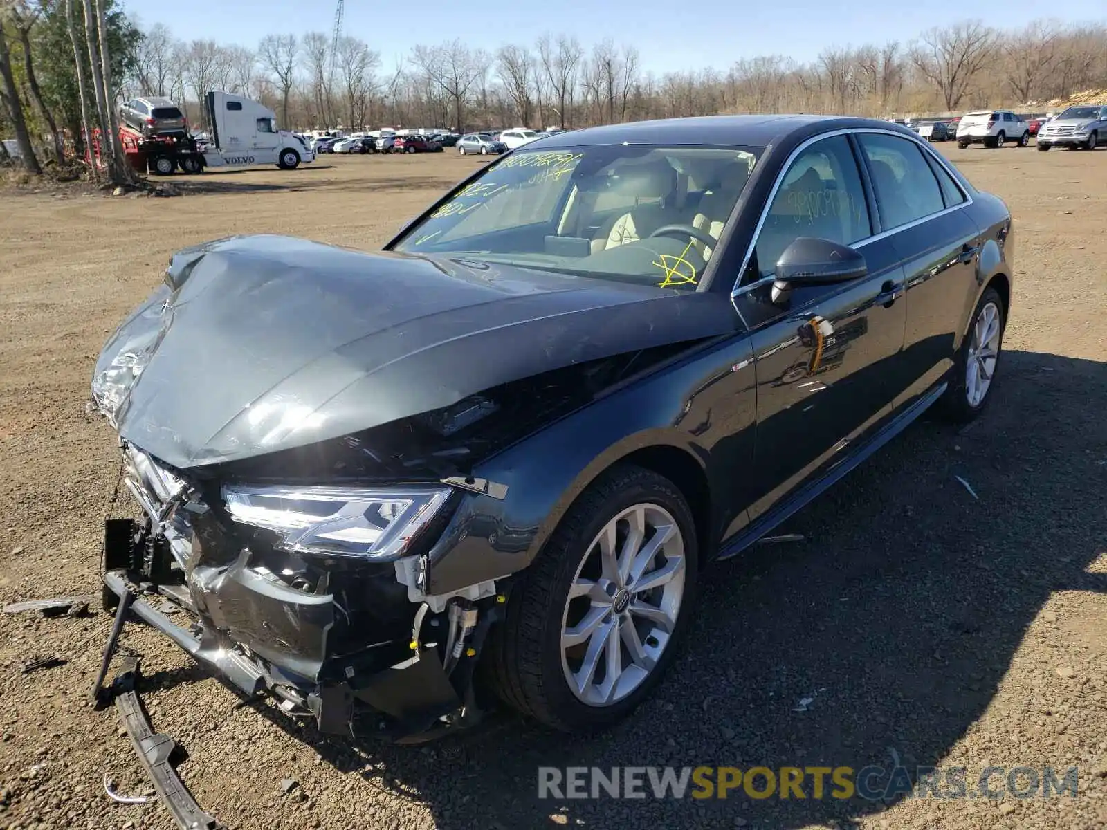 2 Photograph of a damaged car WAUENAF49KA110997 AUDI A4 2019