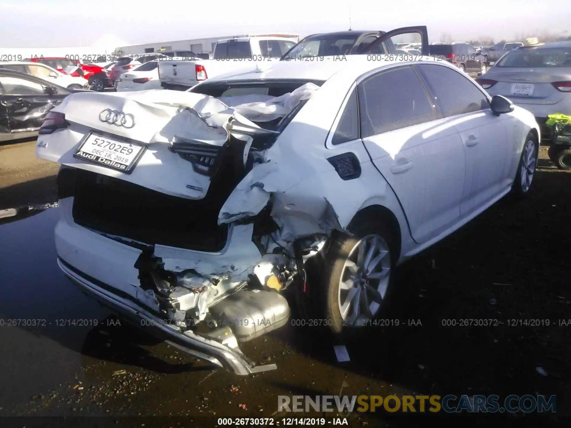 4 Photograph of a damaged car WAUENAF49KN014800 AUDI A4 2019