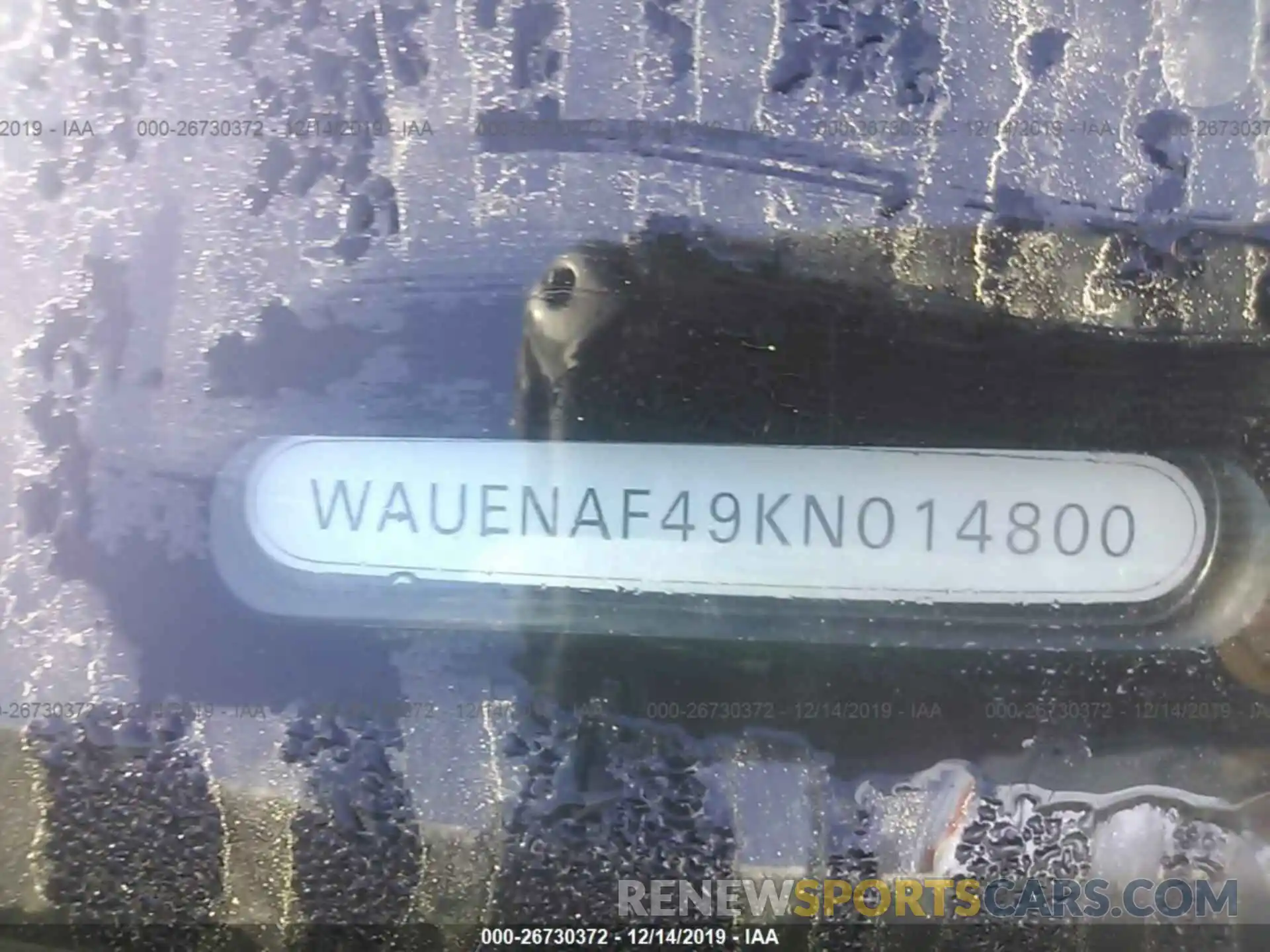 9 Photograph of a damaged car WAUENAF49KN014800 AUDI A4 2019