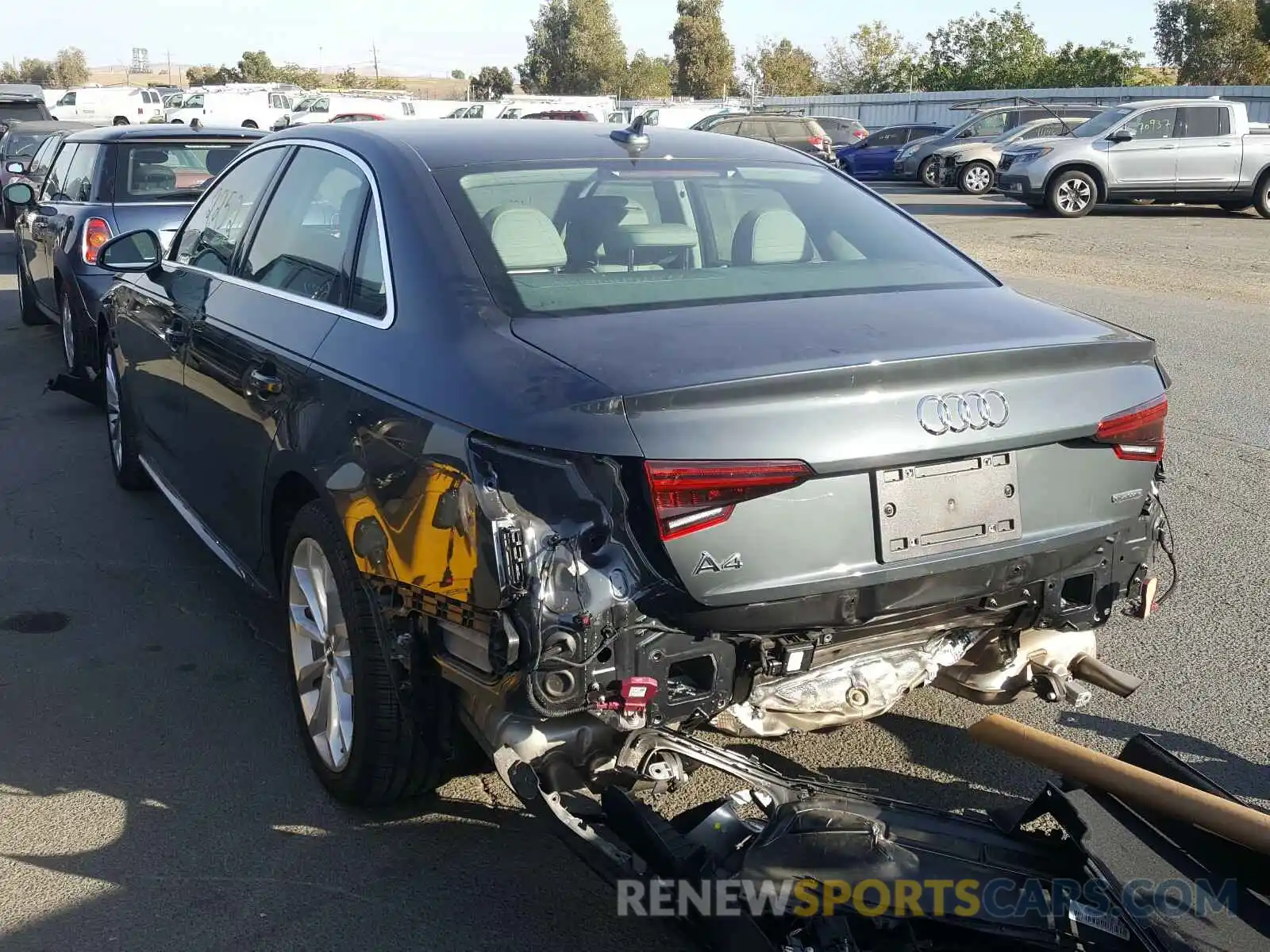 3 Photograph of a damaged car WAUENAF49KN017180 AUDI A4 2019