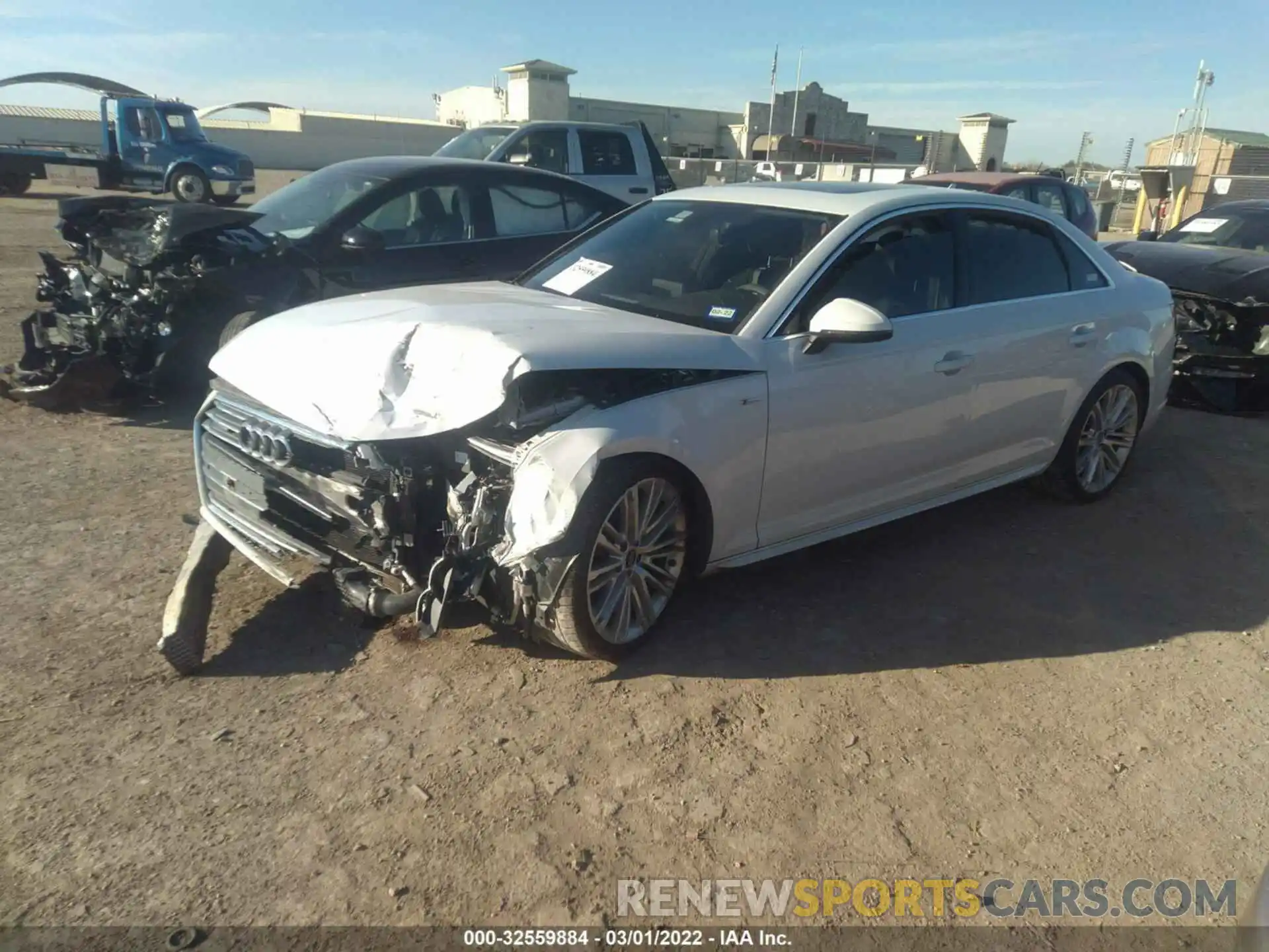 2 Photograph of a damaged car WAUENAF49KN021231 AUDI A4 2019