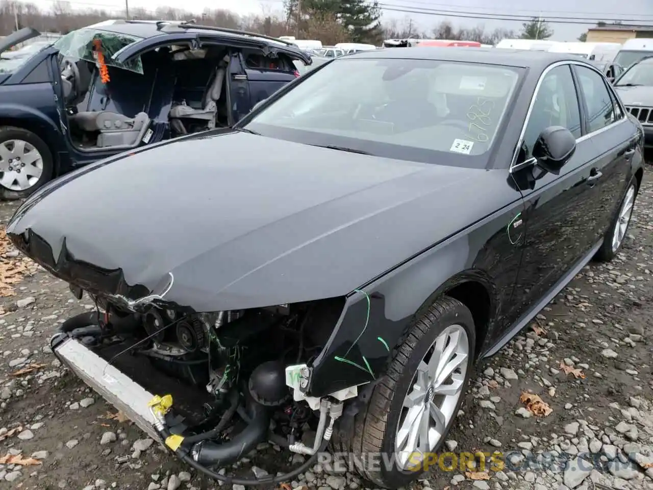 2 Photograph of a damaged car WAUENAF4XKA003361 AUDI A4 2019