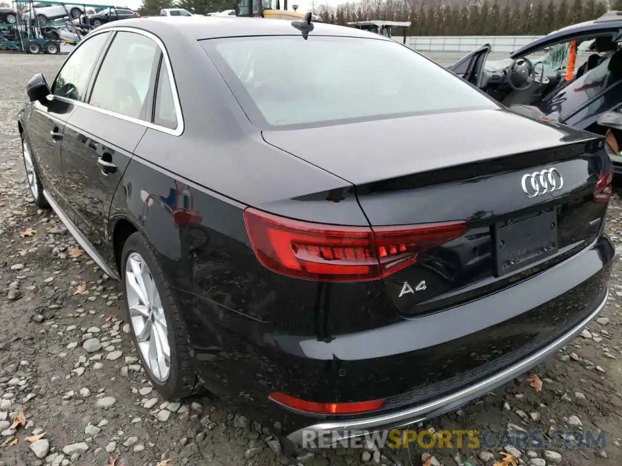 3 Photograph of a damaged car WAUENAF4XKA003361 AUDI A4 2019