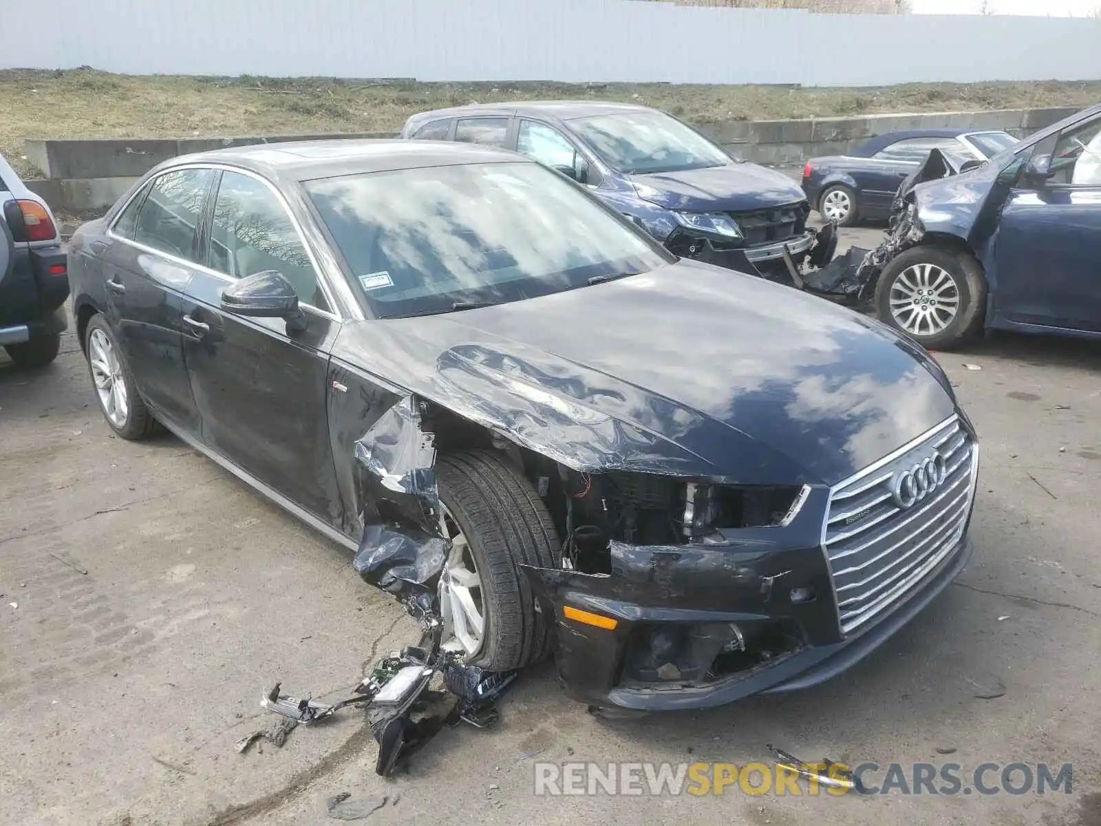 1 Photograph of a damaged car WAUENAF4XKA034304 AUDI A4 2019