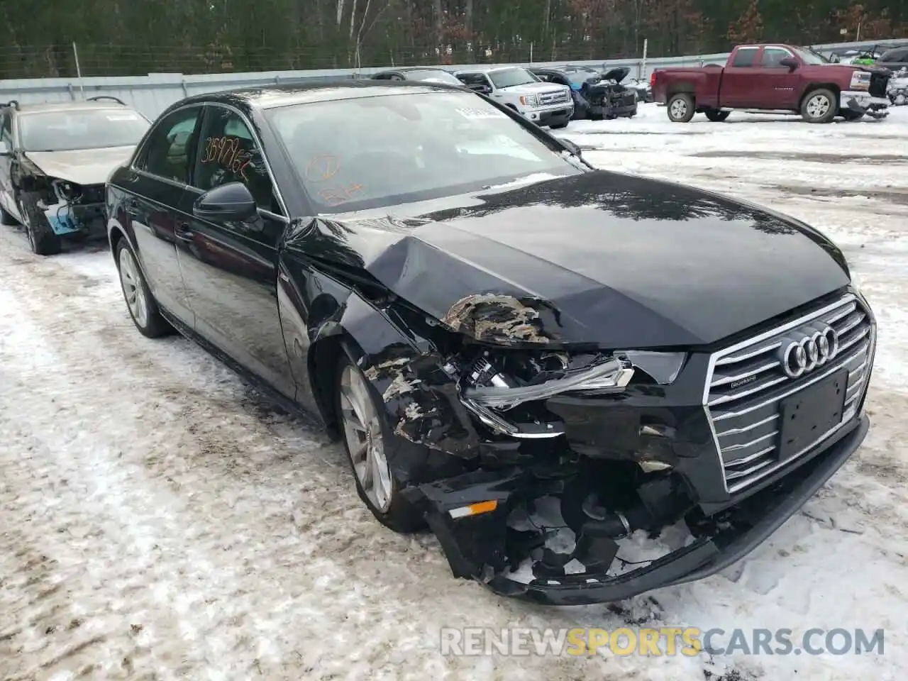 1 Photograph of a damaged car WAUENAF4XKA055458 AUDI A4 2019