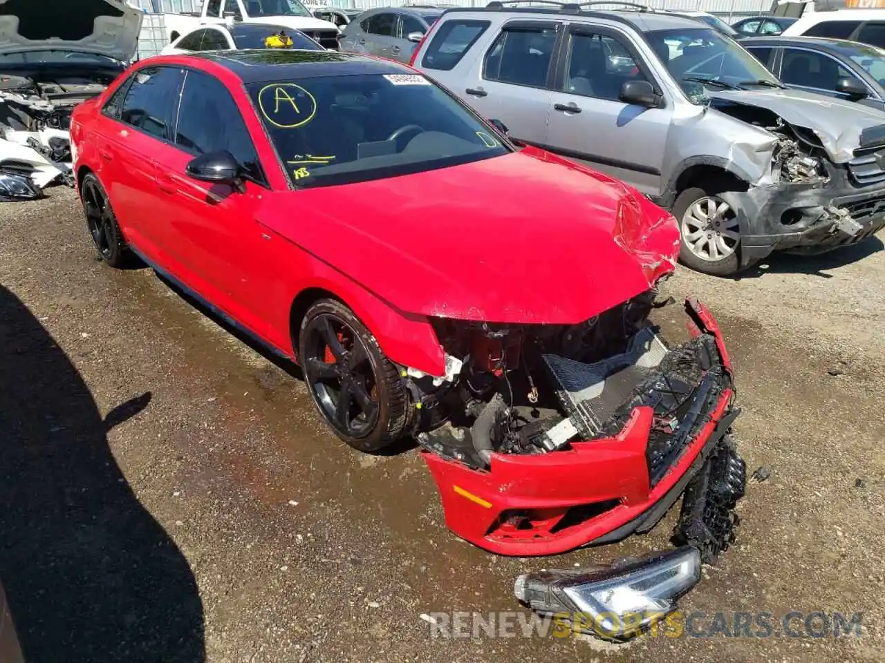 1 Photograph of a damaged car WAUENAF4XKA101547 AUDI A4 2019