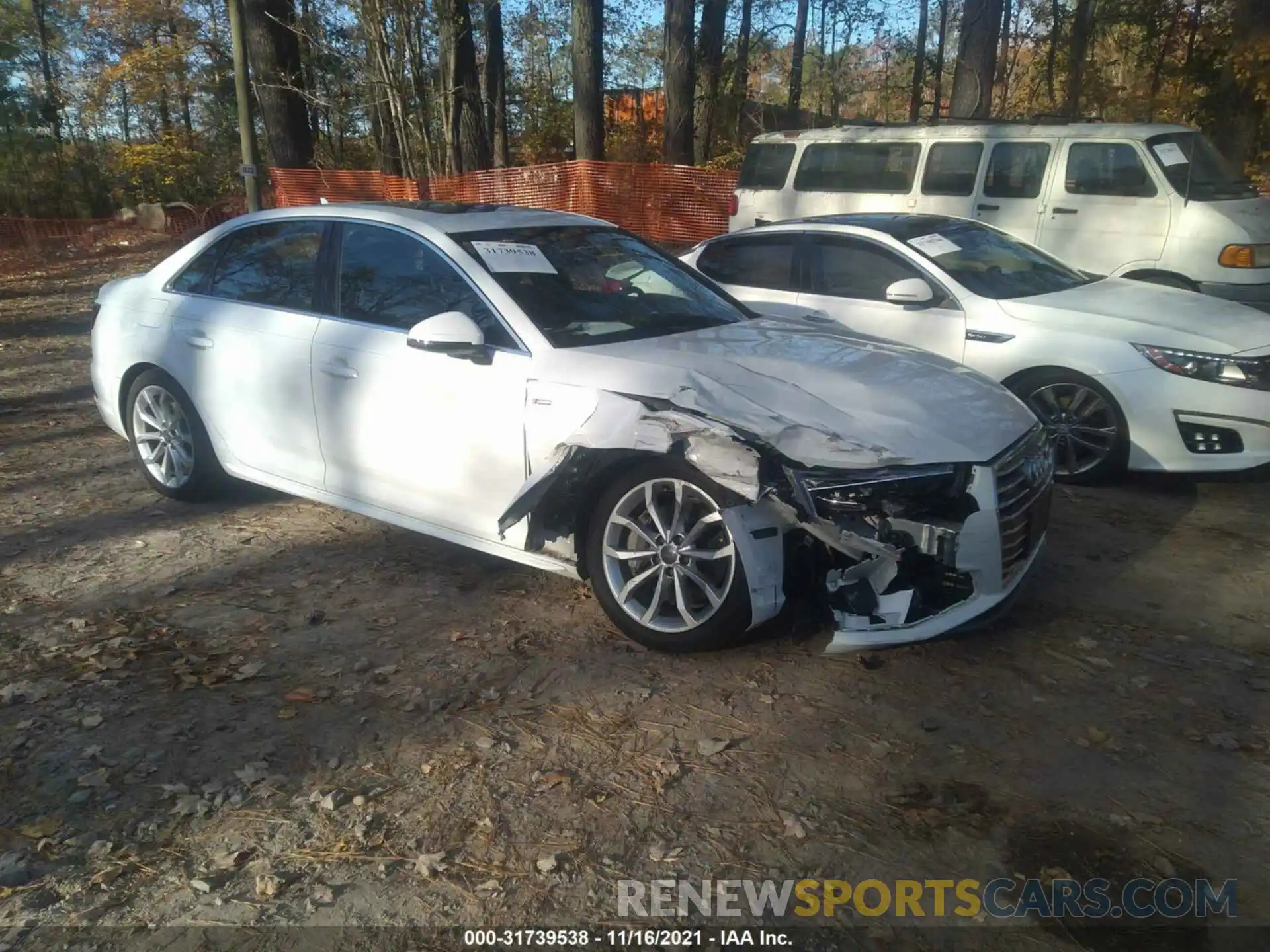 1 Photograph of a damaged car WAUENAF4XKN001635 AUDI A4 2019