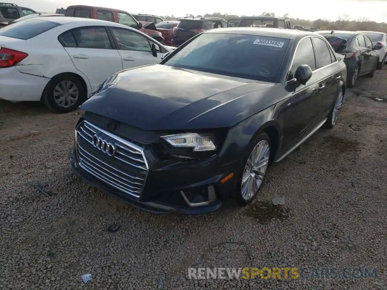 2 Photograph of a damaged car WAUENAF4XKN001649 AUDI A4 2019