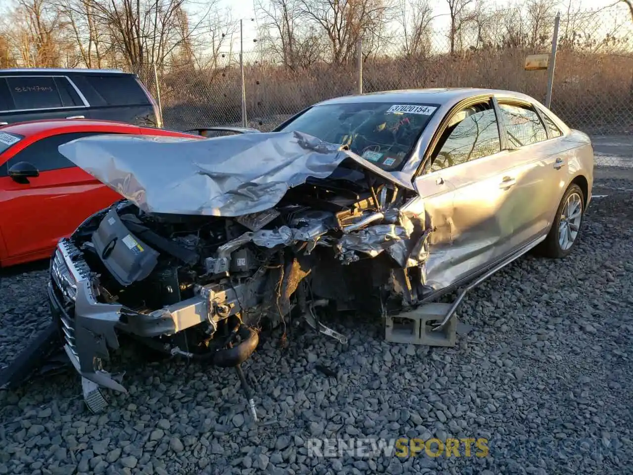 1 Photograph of a damaged car WAUENAF4XKN007628 AUDI A4 2019