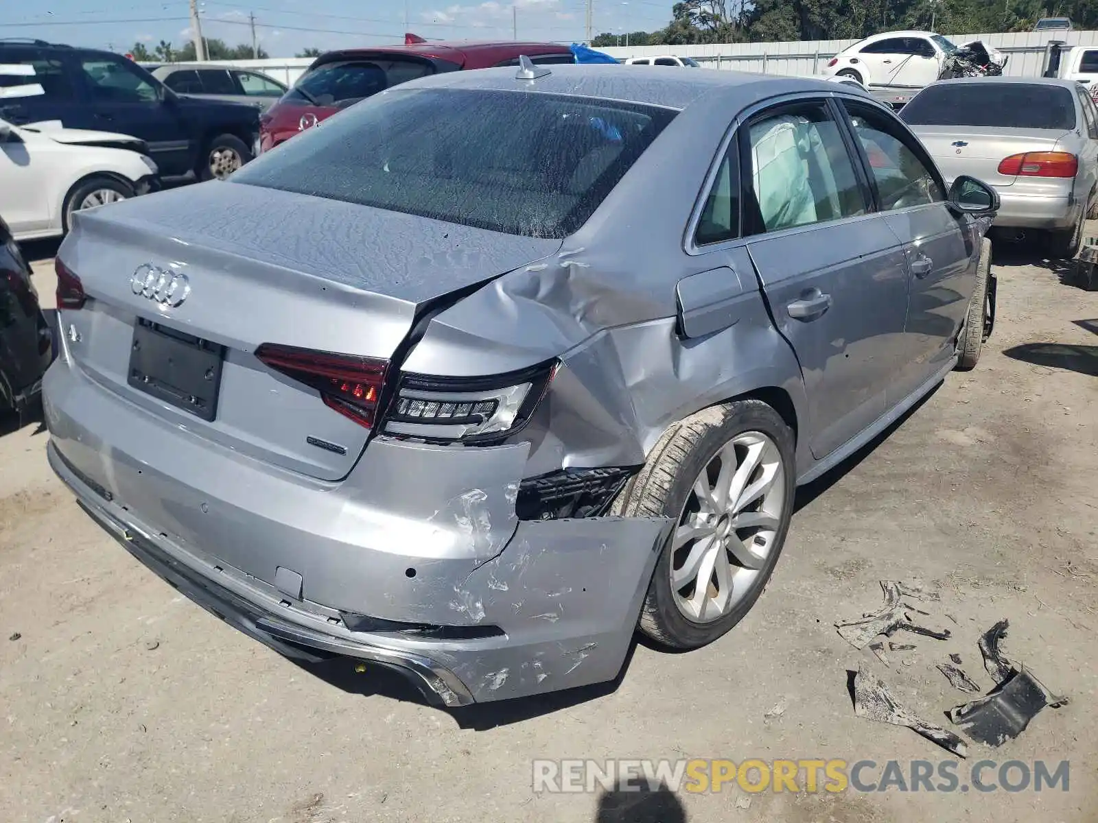 4 Photograph of a damaged car WAUENAF4XKN007807 AUDI A4 2019