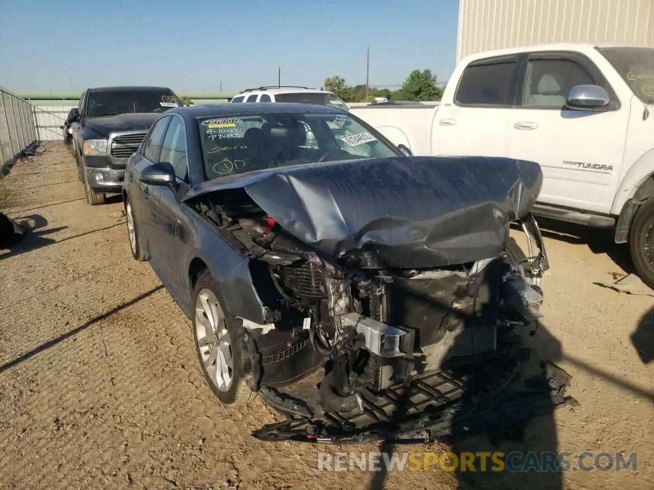 1 Photograph of a damaged car WAUENAF4XKN009878 AUDI A4 2019