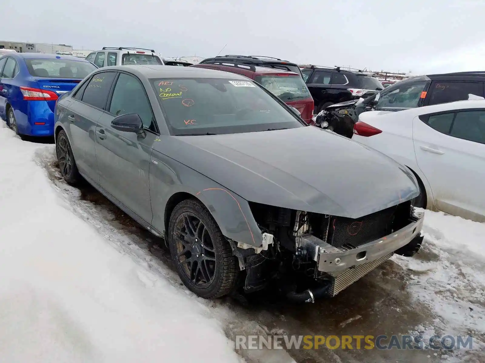 1 Photograph of a damaged car WAUFNAF40KA076517 AUDI A4 2019