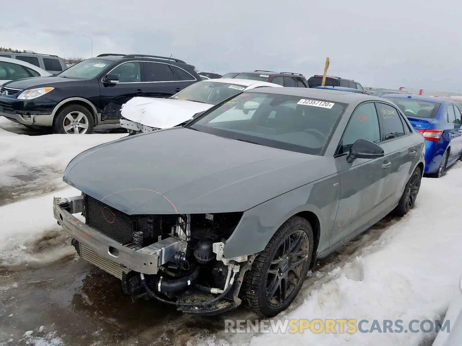 2 Photograph of a damaged car WAUFNAF40KA076517 AUDI A4 2019