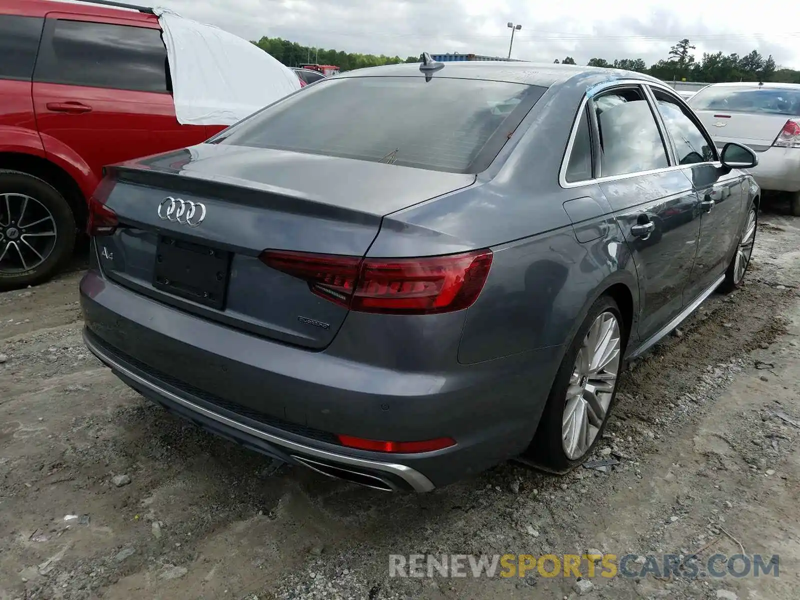 4 Фотография поврежденного автомобиля WAUFNAF41KA008873 AUDI A4 2019