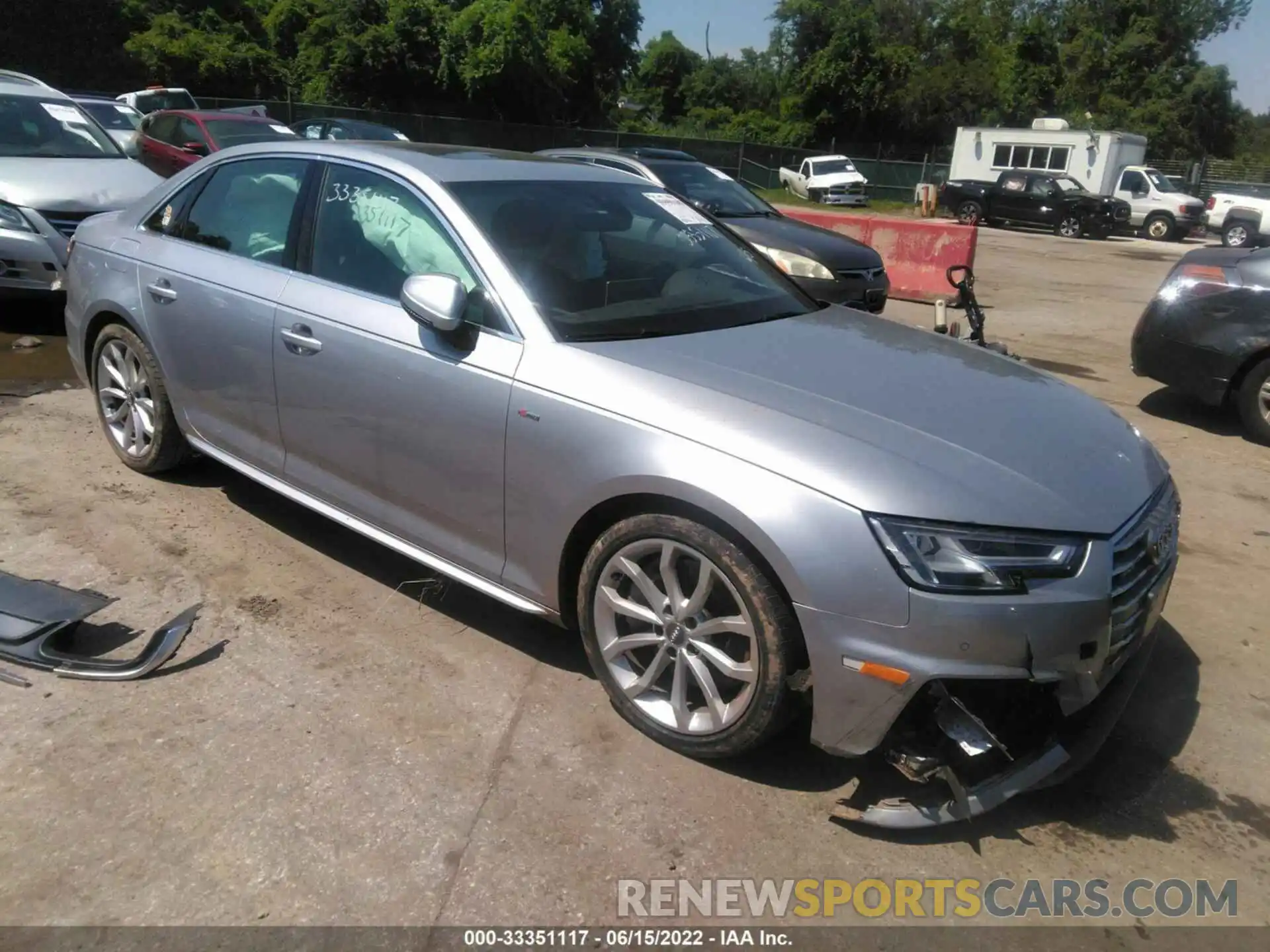 1 Photograph of a damaged car WAUFNAF42KN016618 AUDI A4 2019