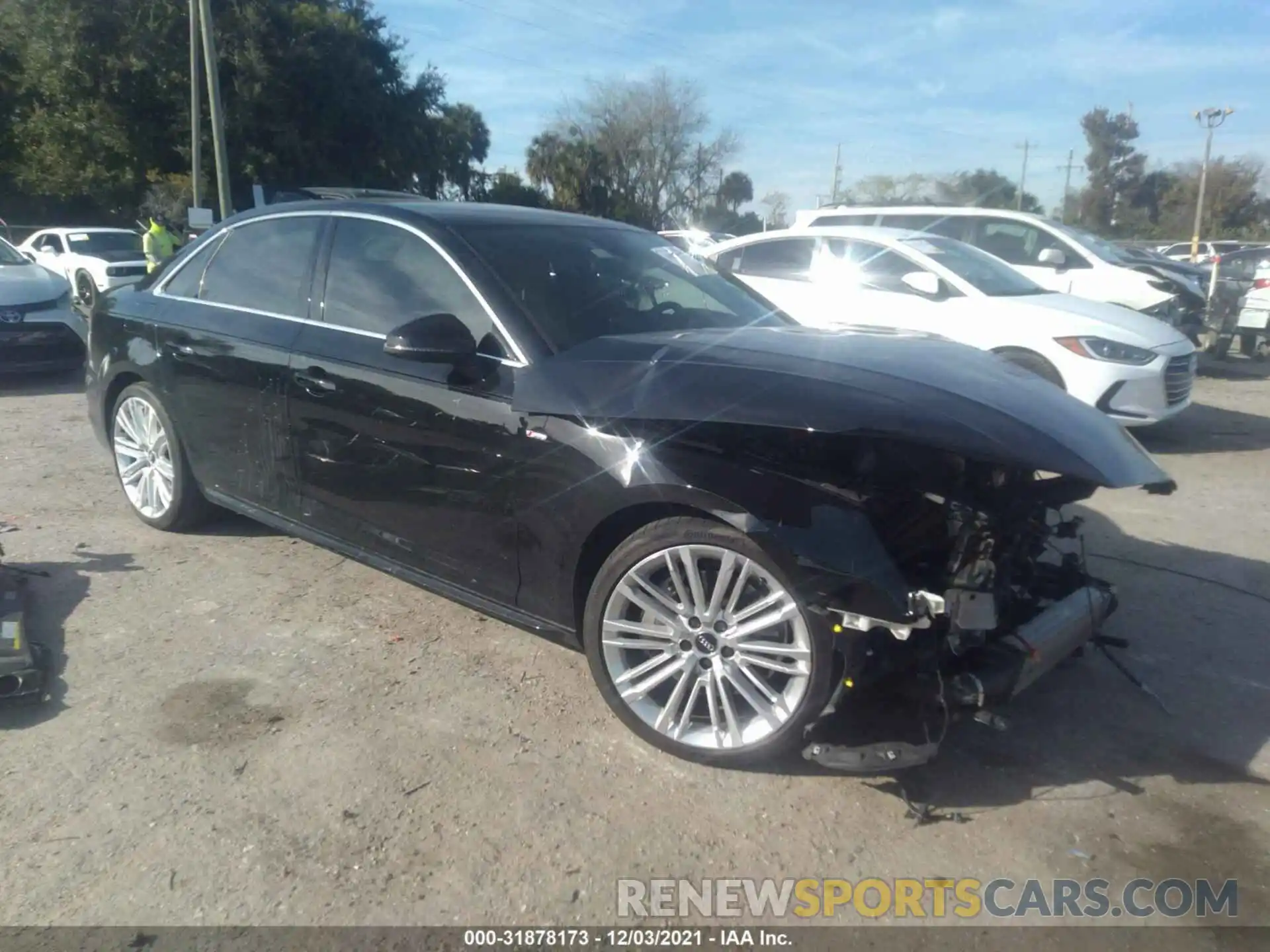 1 Photograph of a damaged car WAUFNAF46KA008318 AUDI A4 2019