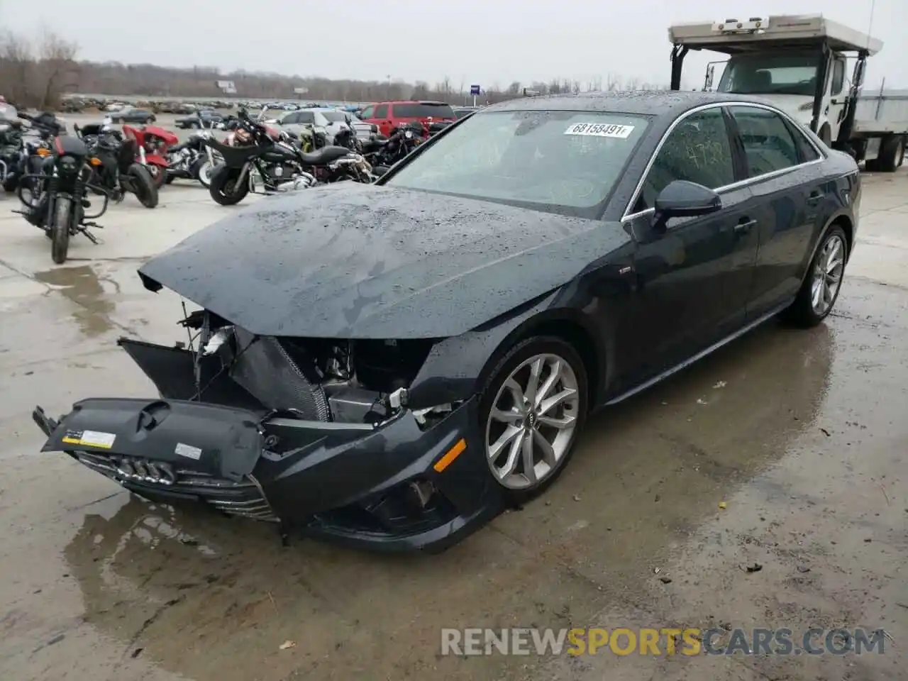 2 Photograph of a damaged car WAUFNAF46KA066607 AUDI A4 2019