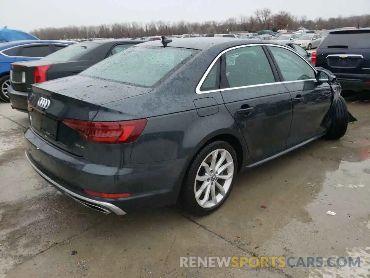 4 Фотография поврежденного автомобиля WAUFNAF46KA066607 AUDI A4 2019