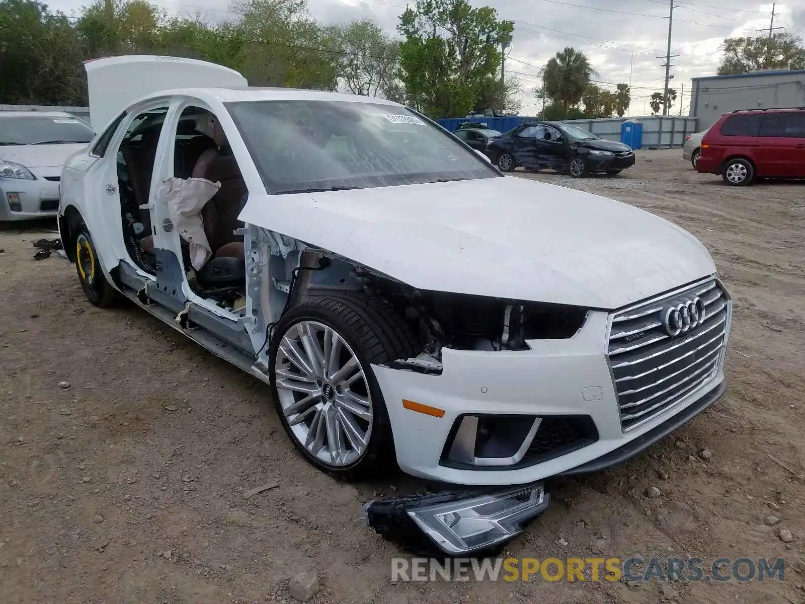 1 Photograph of a damaged car WAUFNAF47KA006092 AUDI A4 2019