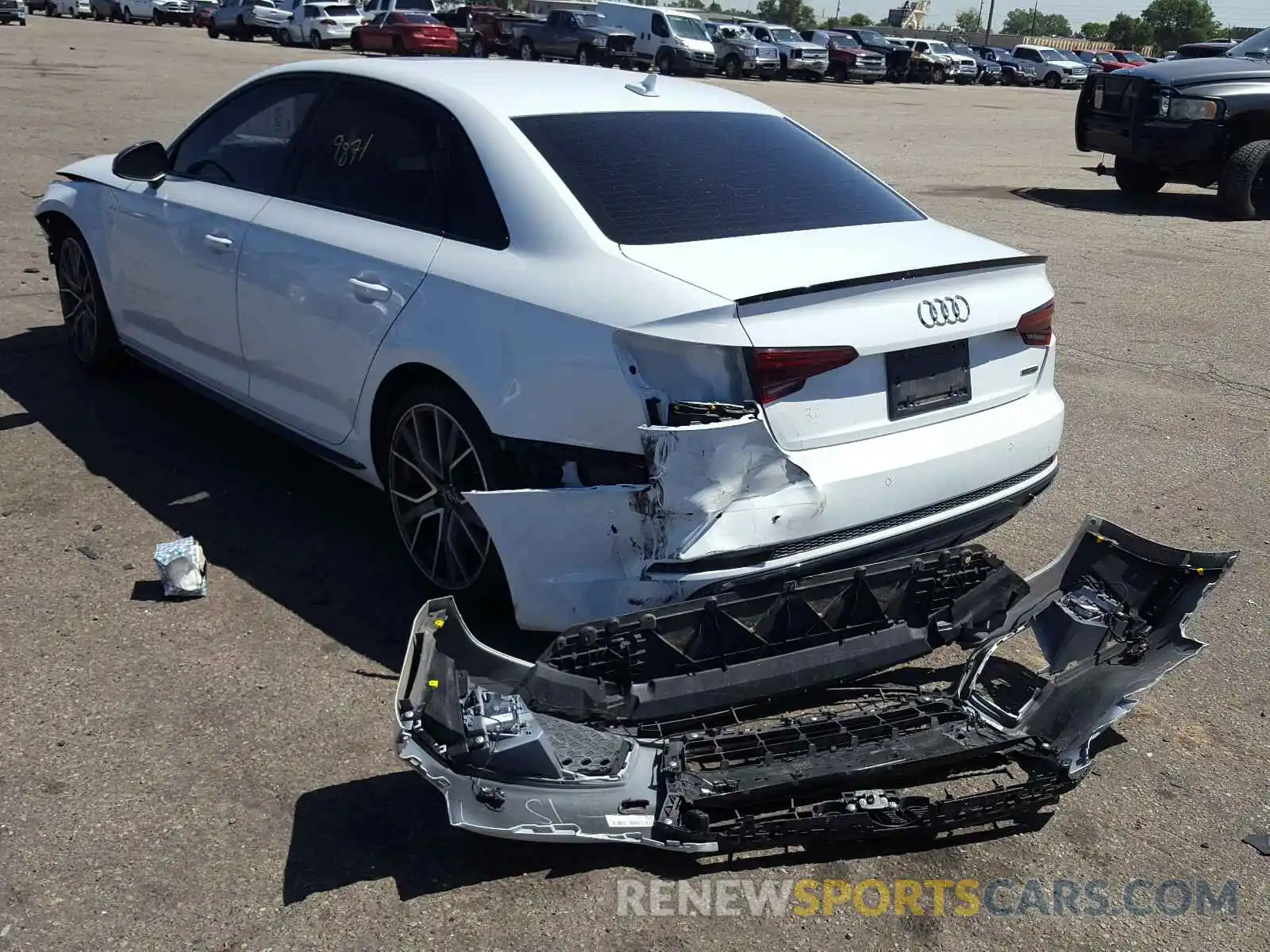 3 Photograph of a damaged car WAUFNBF45KN016375 AUDI A4 2019