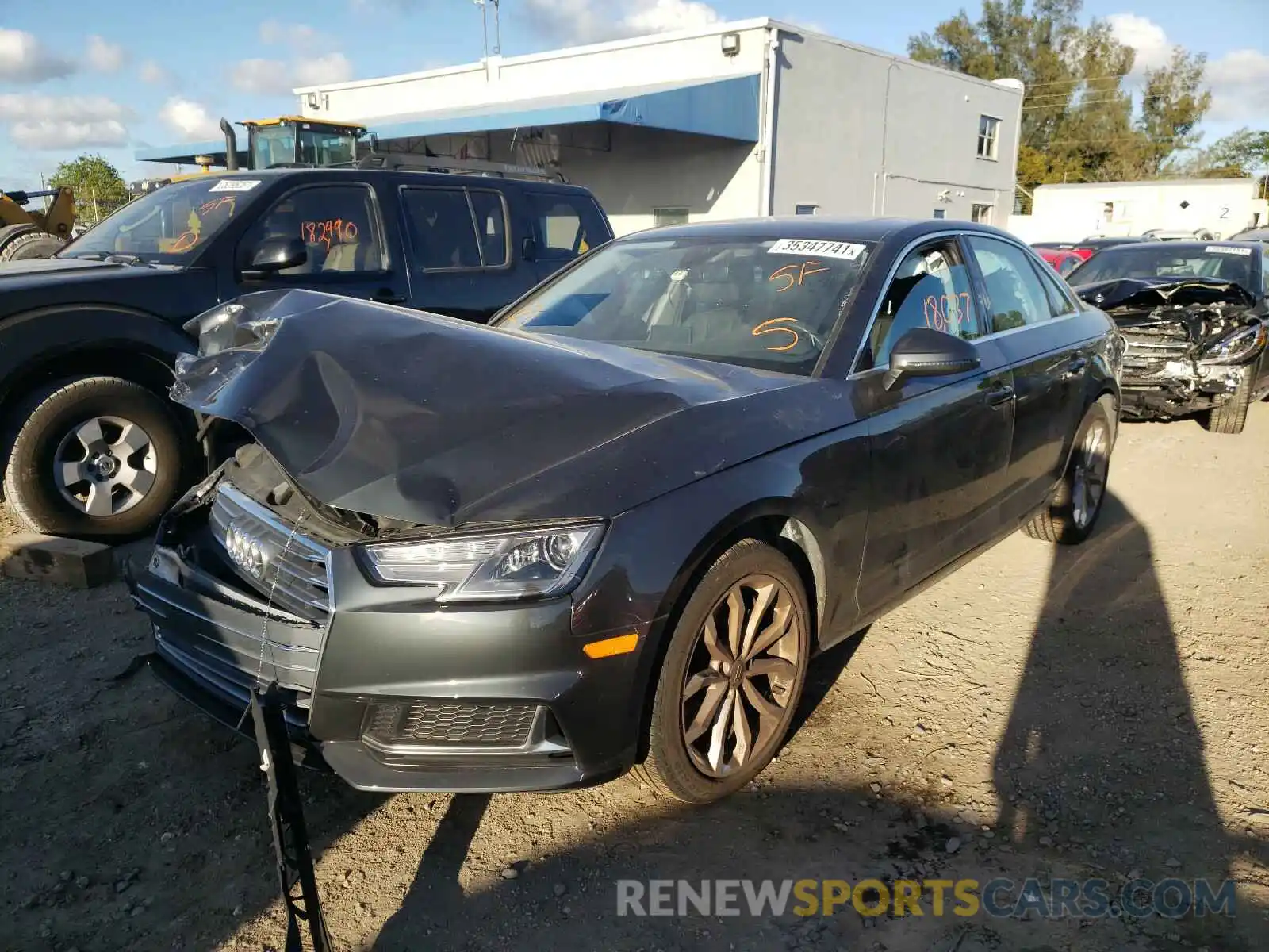 2 Photograph of a damaged car WAUGMAF40KA066366 AUDI A4 2019