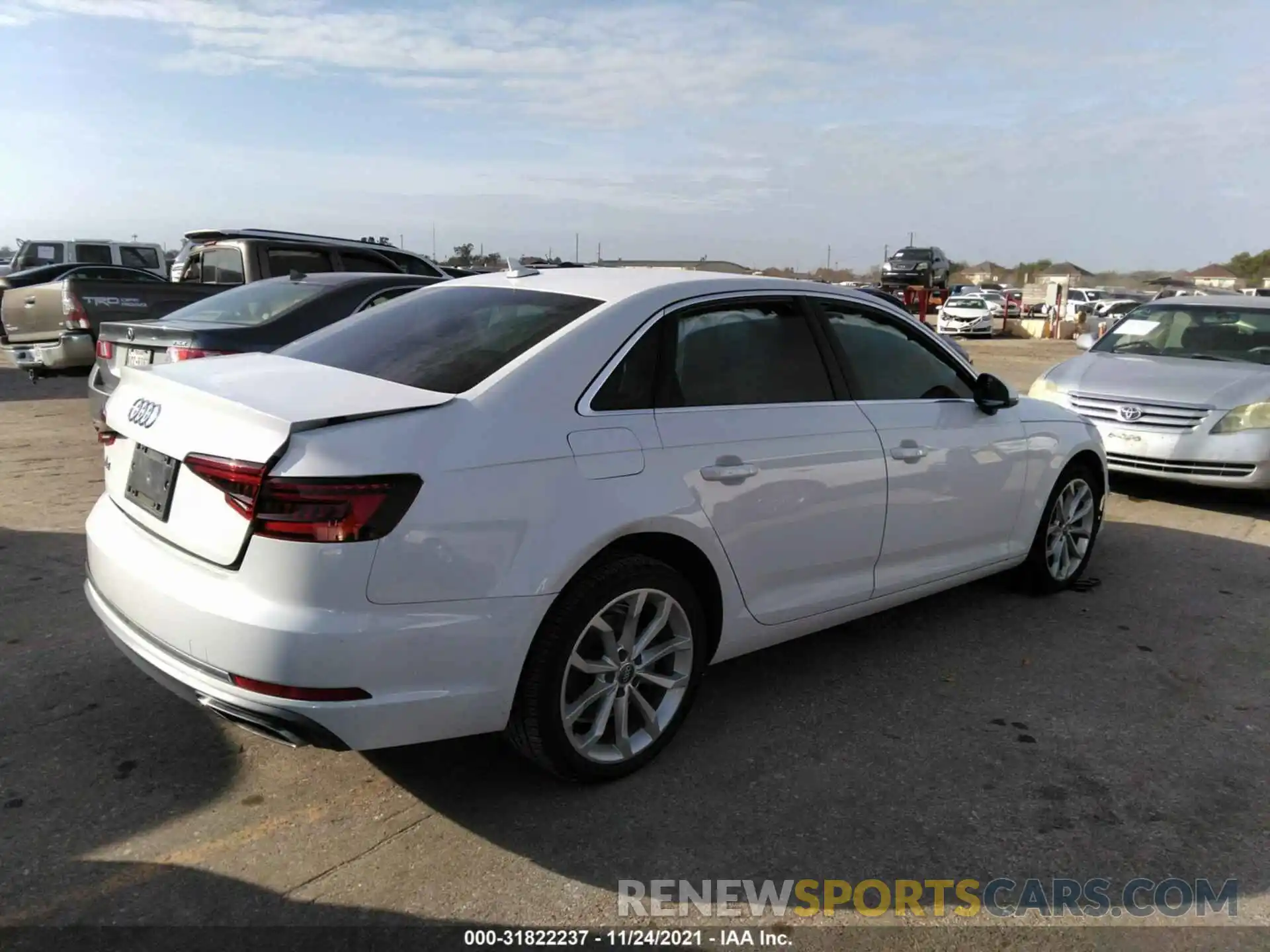 4 Photograph of a damaged car WAUGMAF40KN001574 AUDI A4 2019