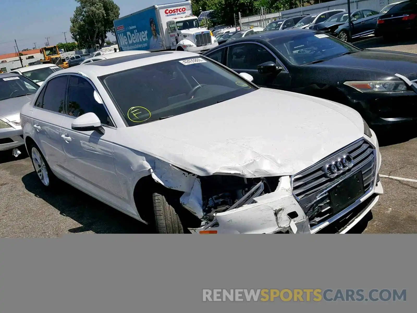 1 Photograph of a damaged car WAUGMAF40KN004703 AUDI A4 2019