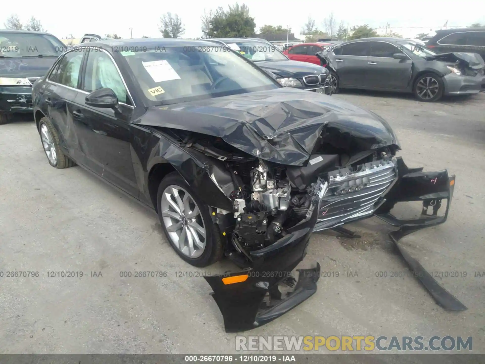 1 Photograph of a damaged car WAUGMAF40KN007696 AUDI A4 2019