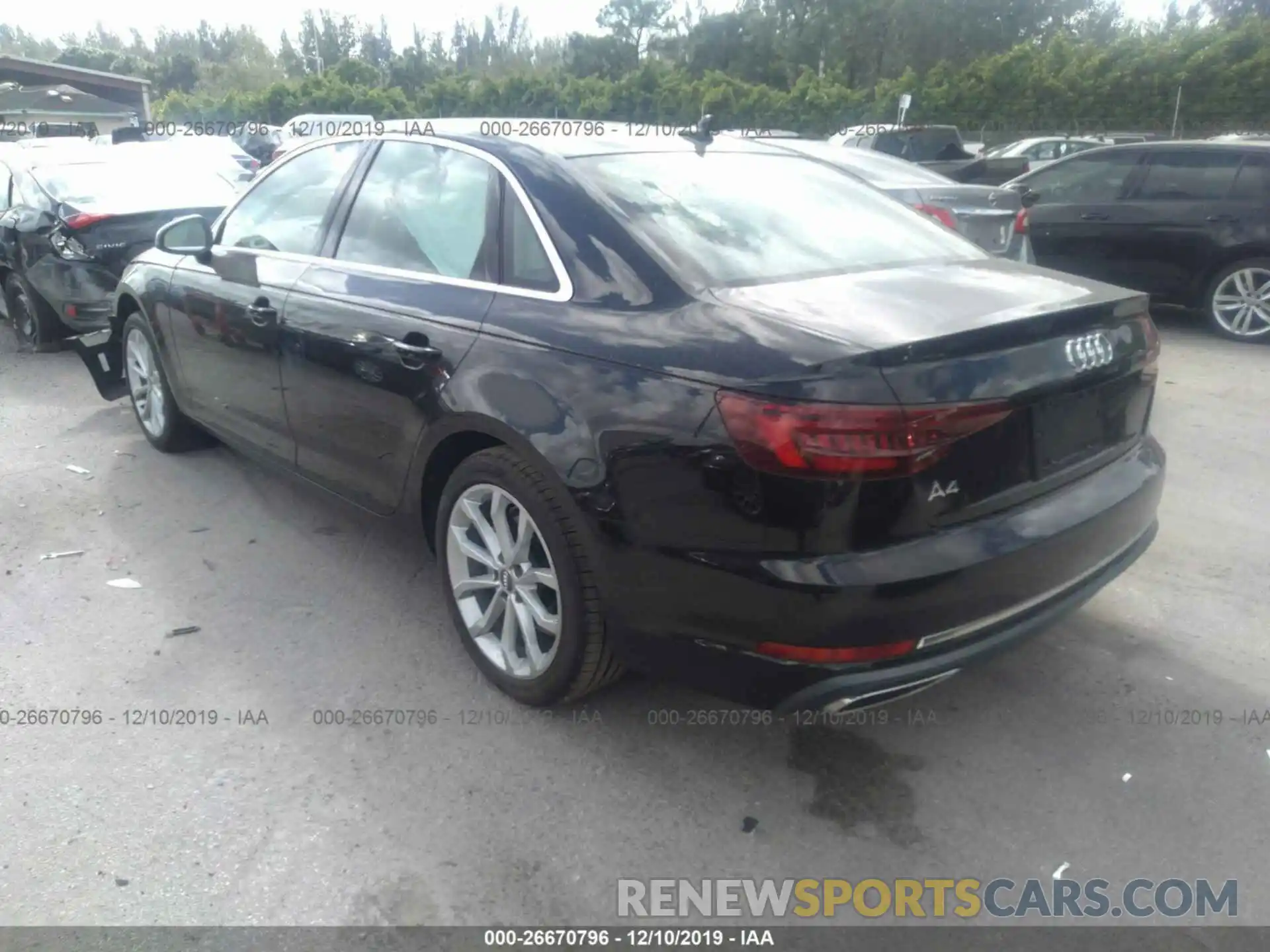 3 Фотография поврежденного автомобиля WAUGMAF40KN007696 AUDI A4 2019