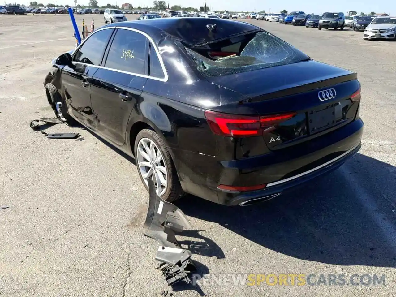 3 Photograph of a damaged car WAUGMAF41KN008016 AUDI A4 2019