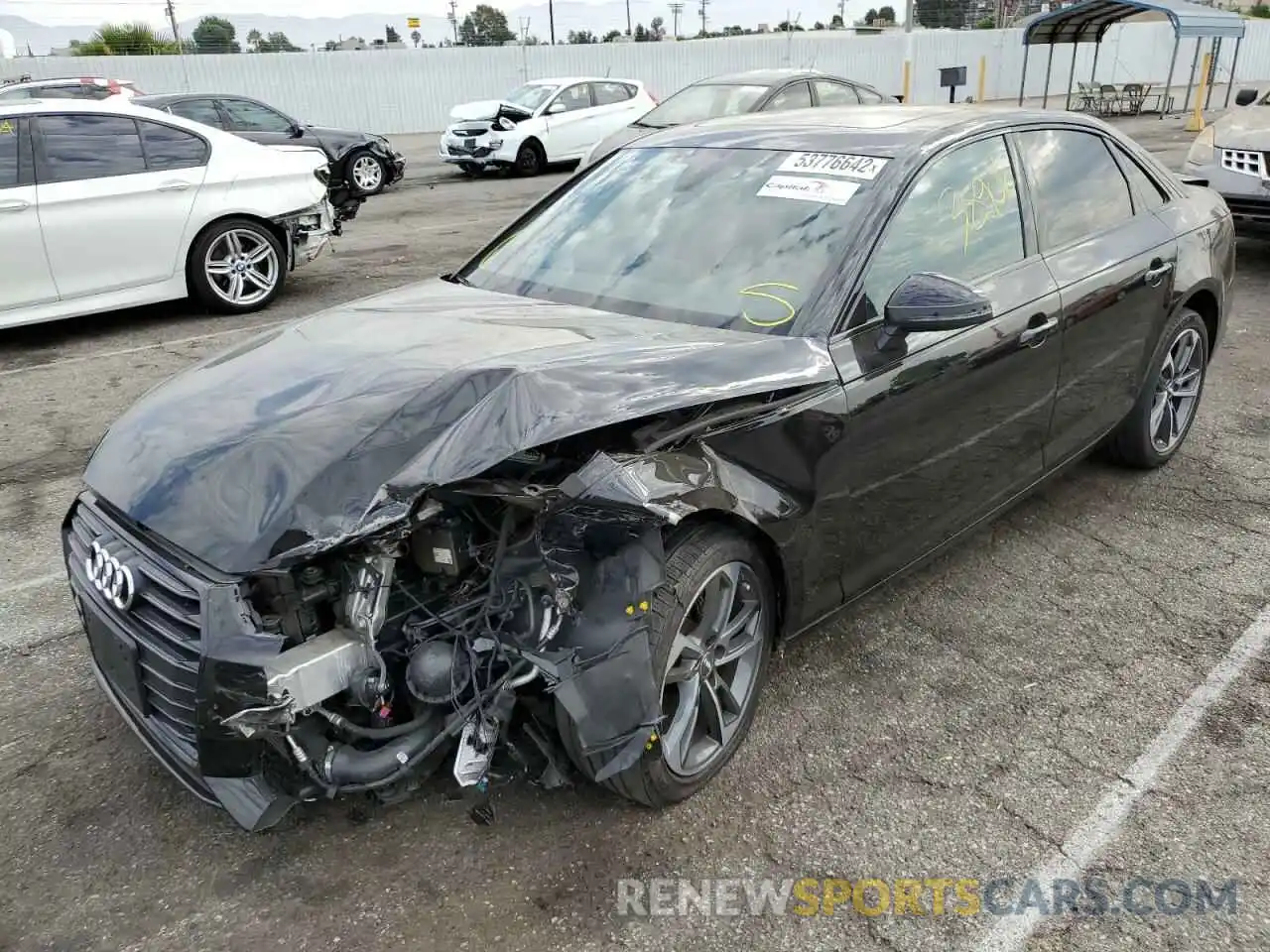 2 Photograph of a damaged car WAUGMAF41KN012180 AUDI A4 2019