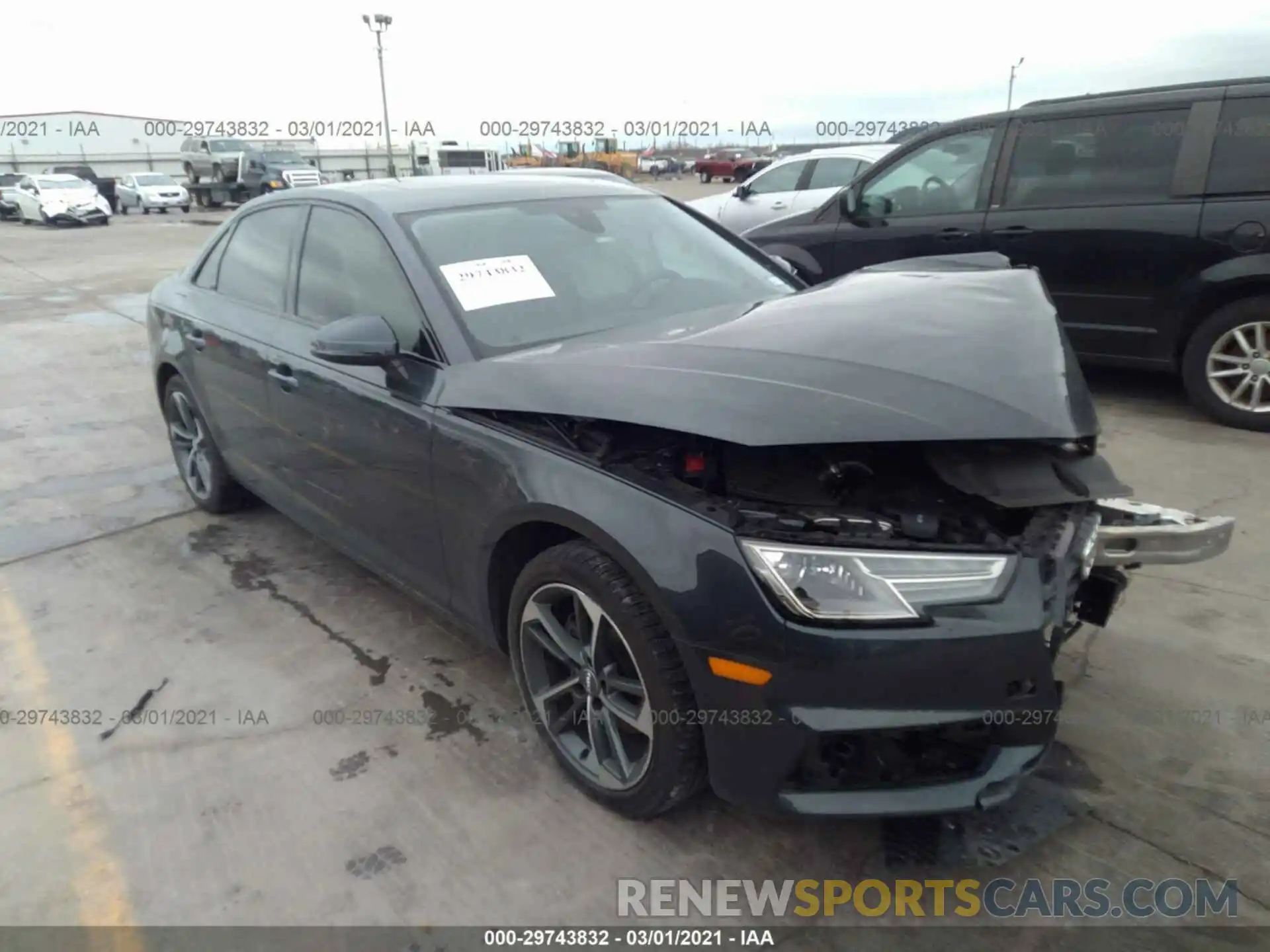 1 Photograph of a damaged car WAUGMAF41KN020909 AUDI A4 2019