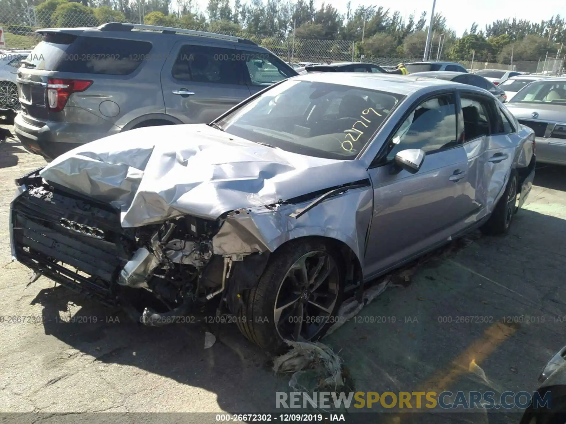 2 Photograph of a damaged car WAUGMAF41KN021719 AUDI A4 2019