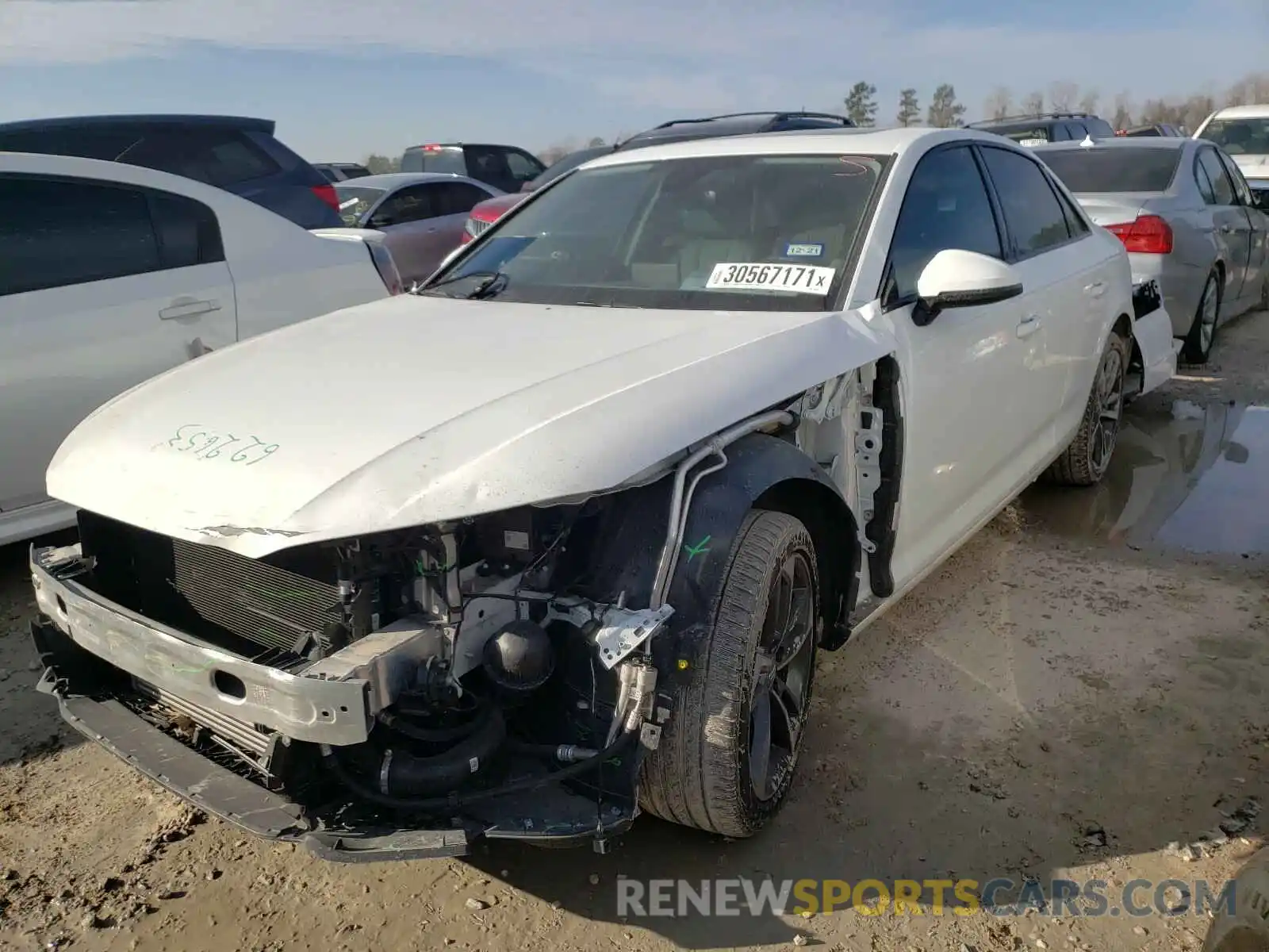 2 Photograph of a damaged car WAUGMAF41KN022563 AUDI A4 2019