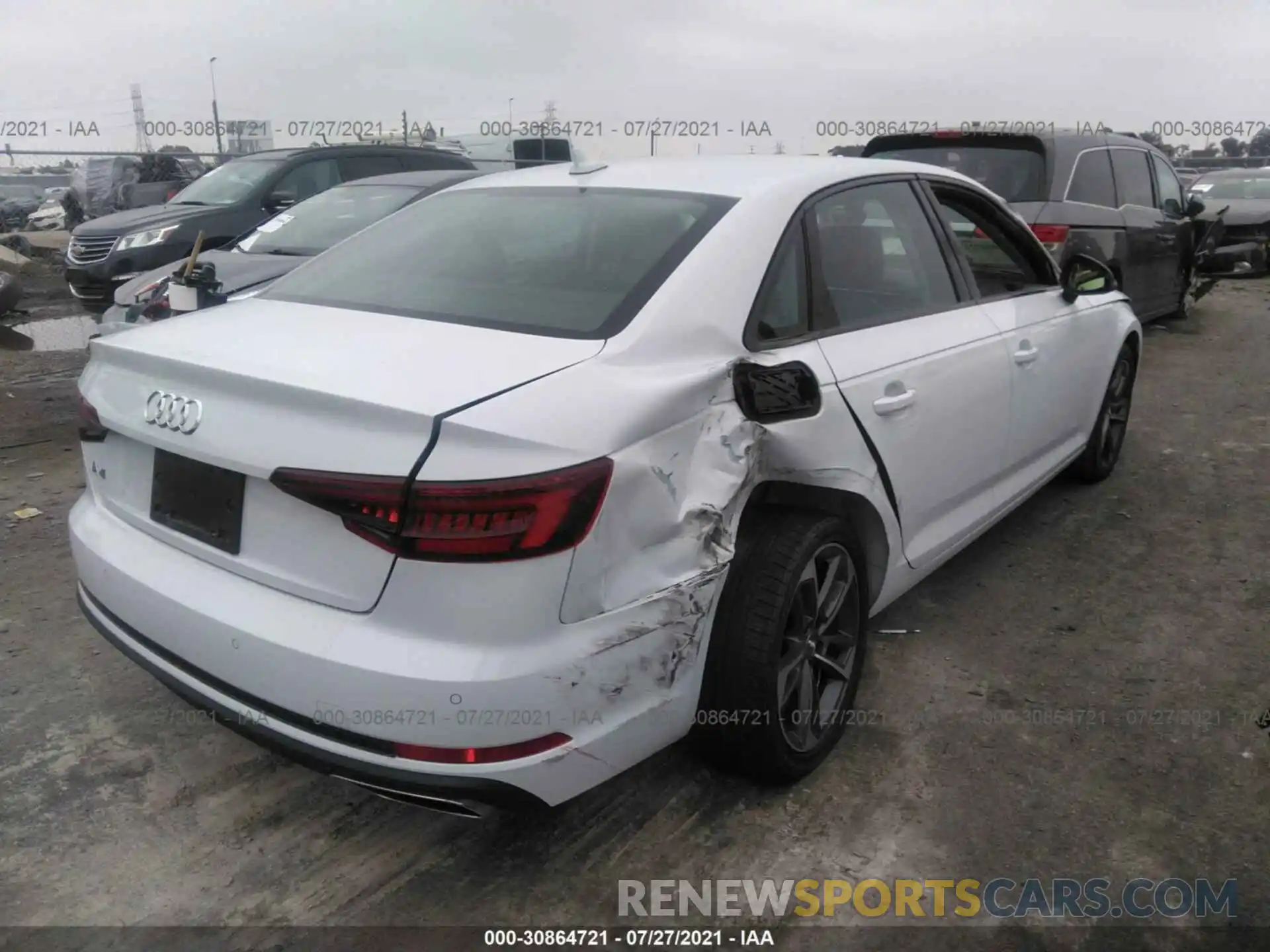 4 Photograph of a damaged car WAUGMAF42KA107063 AUDI A4 2019