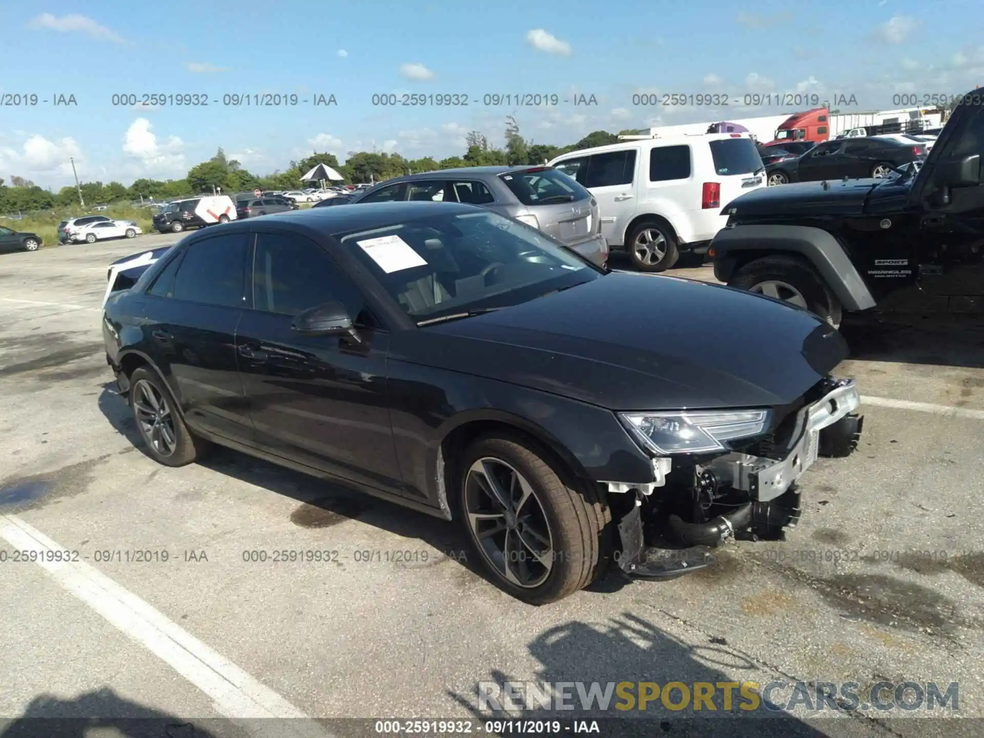 1 Photograph of a damaged car WAUGMAF42KN012768 AUDI A4 2019