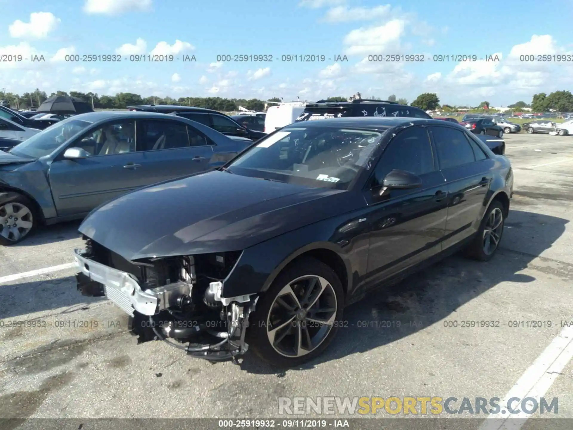 2 Photograph of a damaged car WAUGMAF42KN012768 AUDI A4 2019