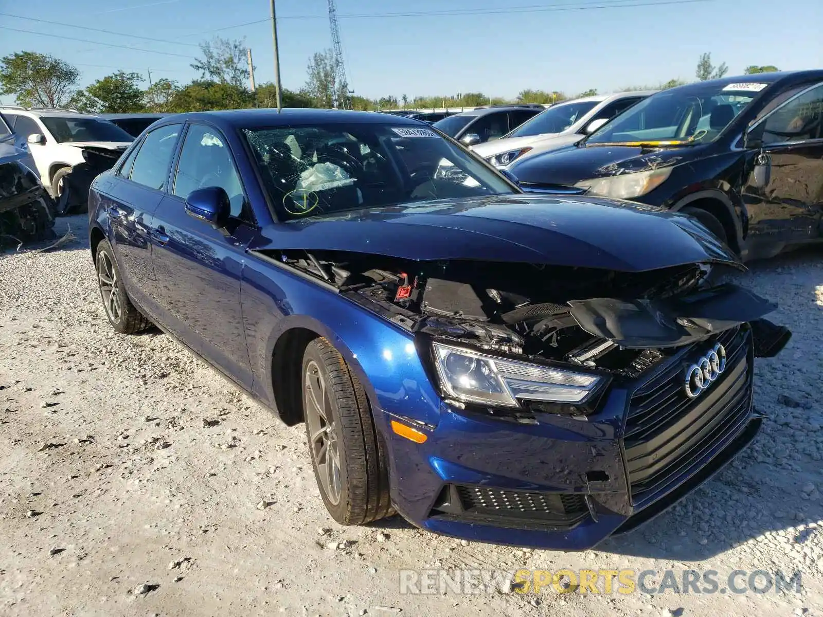 1 Photograph of a damaged car WAUGMAF42KN021406 AUDI A4 2019