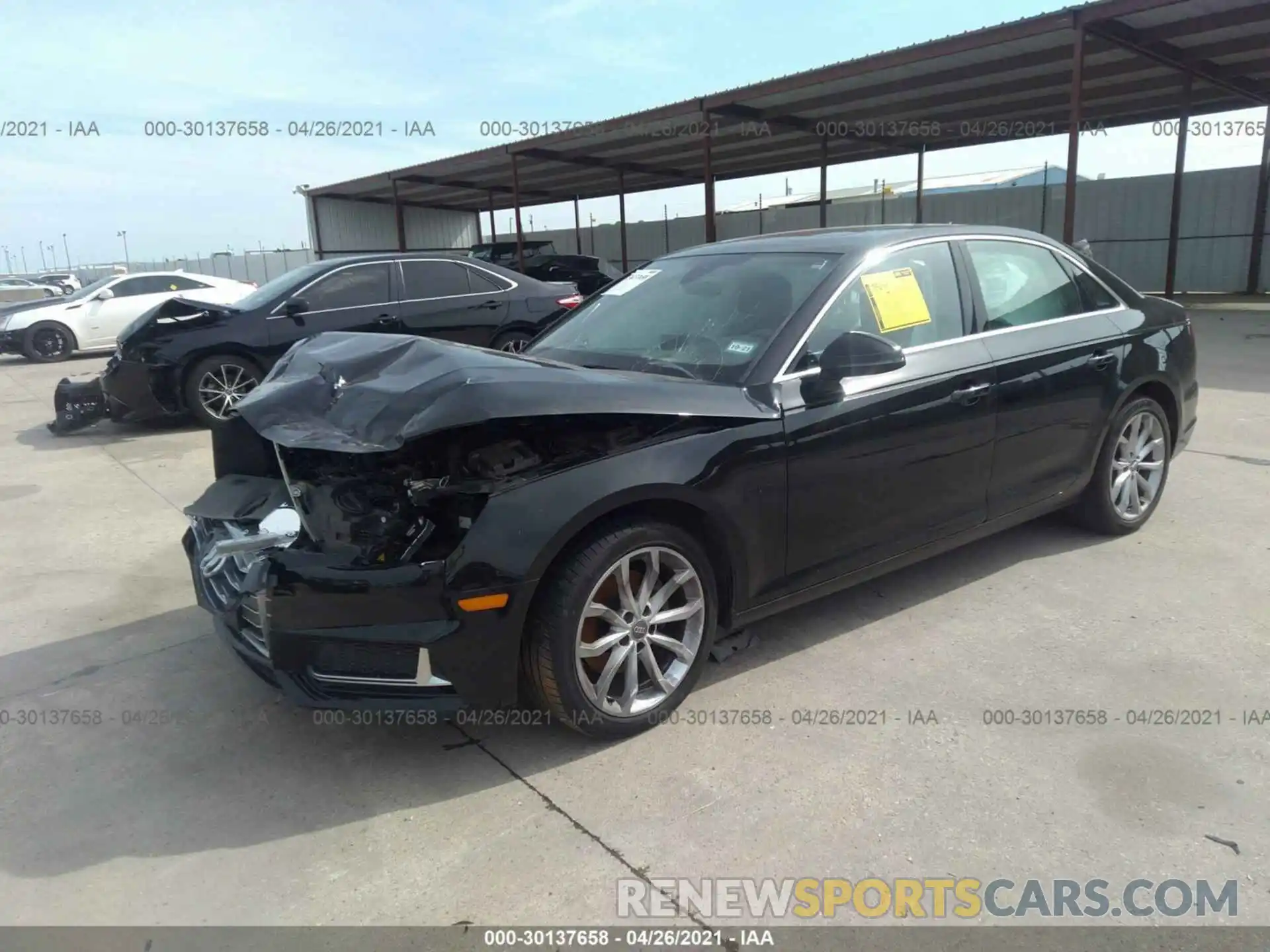 2 Photograph of a damaged car WAUGMAF43KA030879 AUDI A4 2019