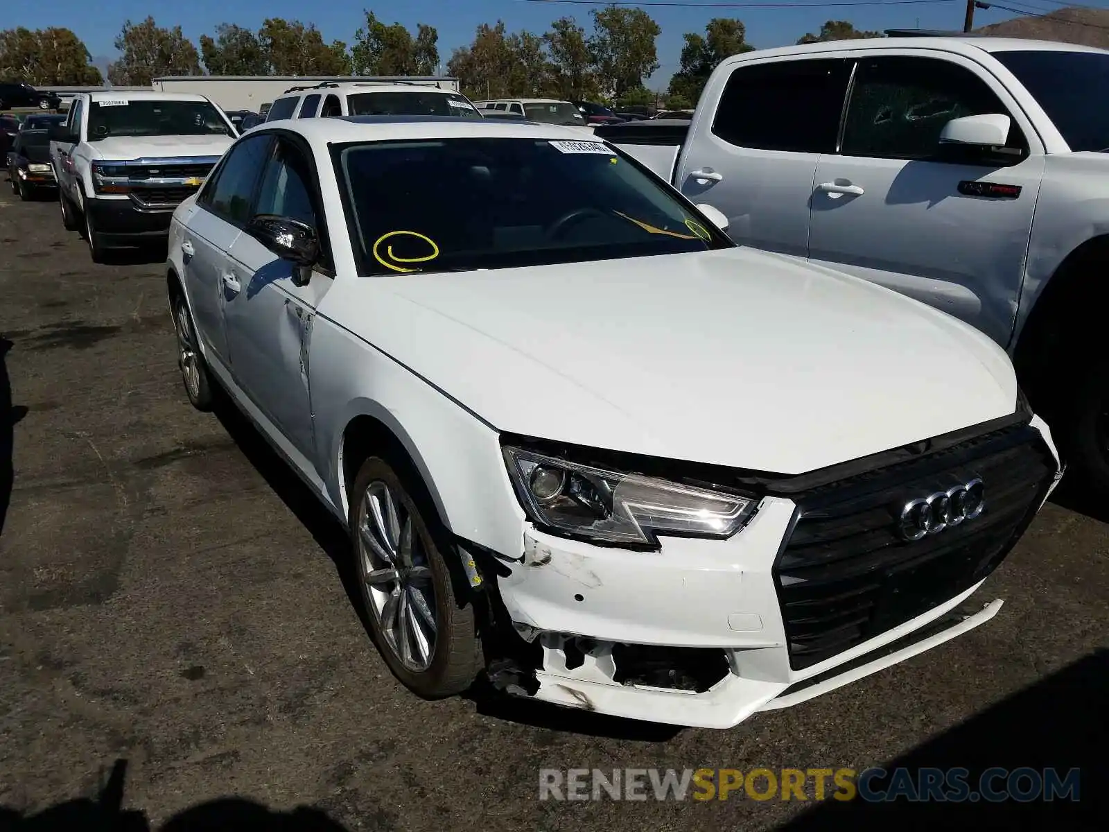 1 Photograph of a damaged car WAUGMAF43KN017557 AUDI A4 2019