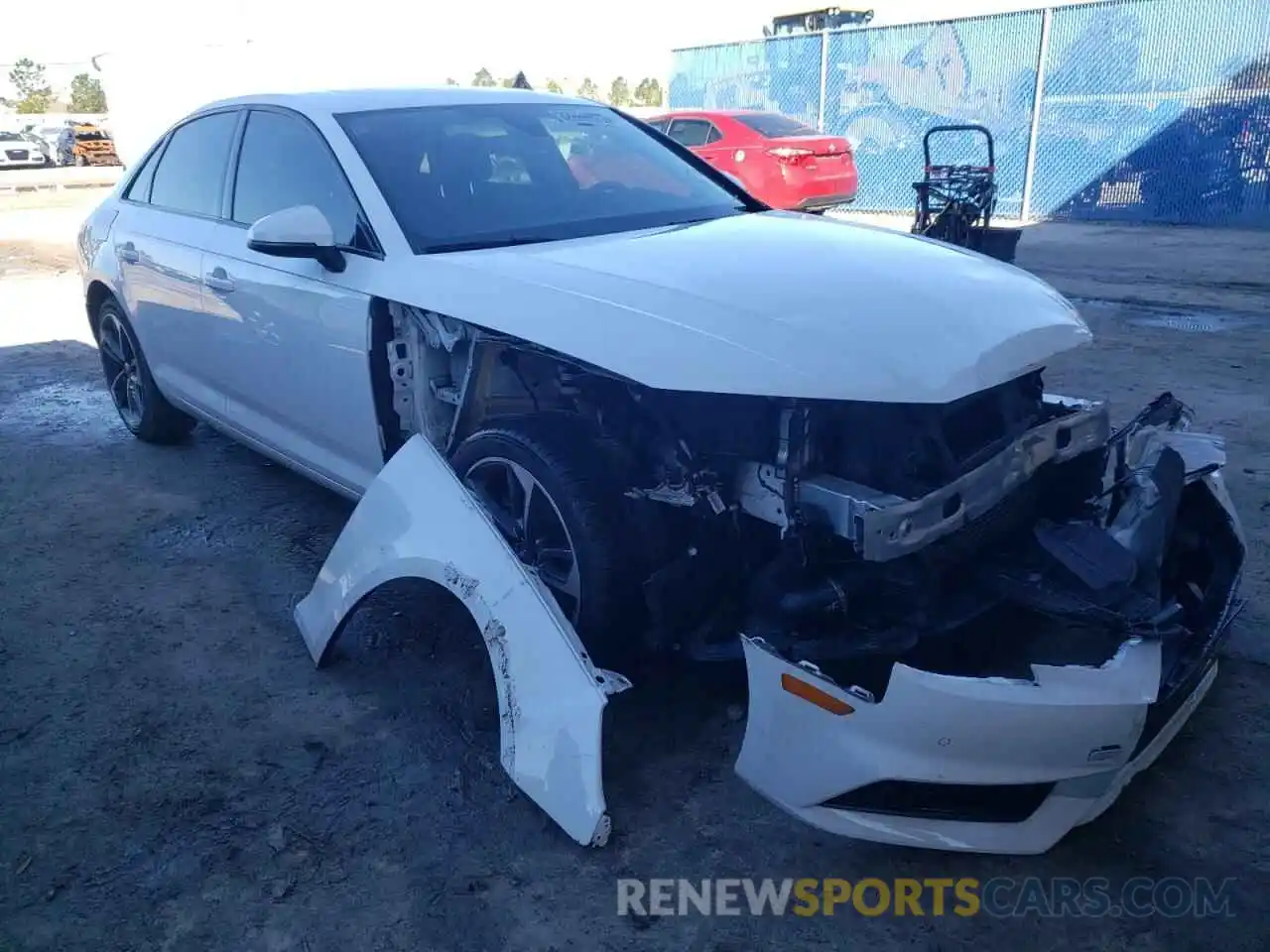 1 Photograph of a damaged car WAUGMAF43KN017896 AUDI A4 2019