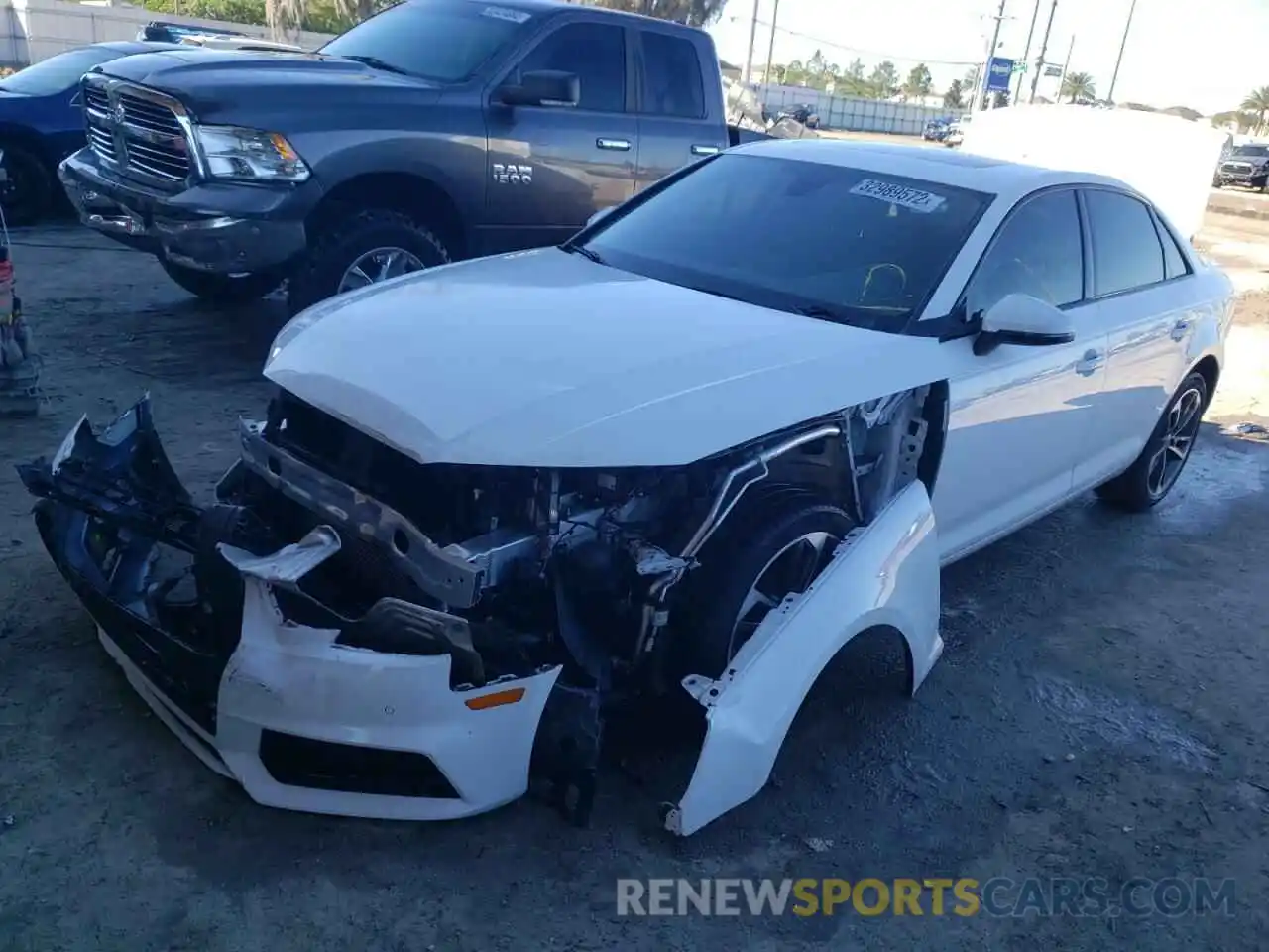 2 Photograph of a damaged car WAUGMAF43KN017896 AUDI A4 2019